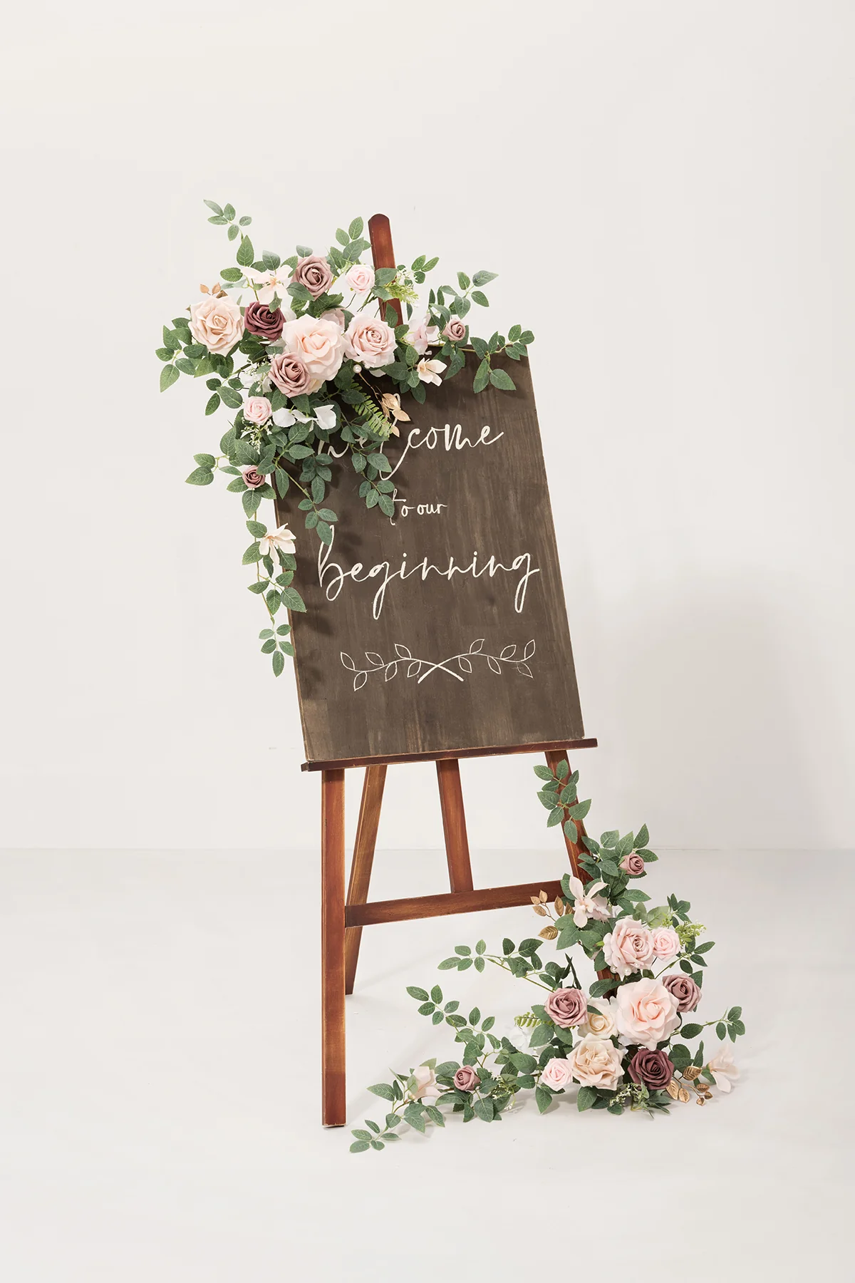 Deluxe Combo Set Flower Sign Decor in Dusty Rose & Cream