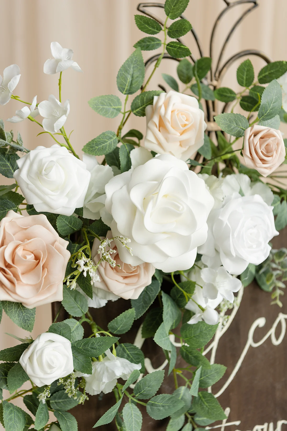 Deluxe Combo Set Flower Sign Decor in White & Sage - Image 4