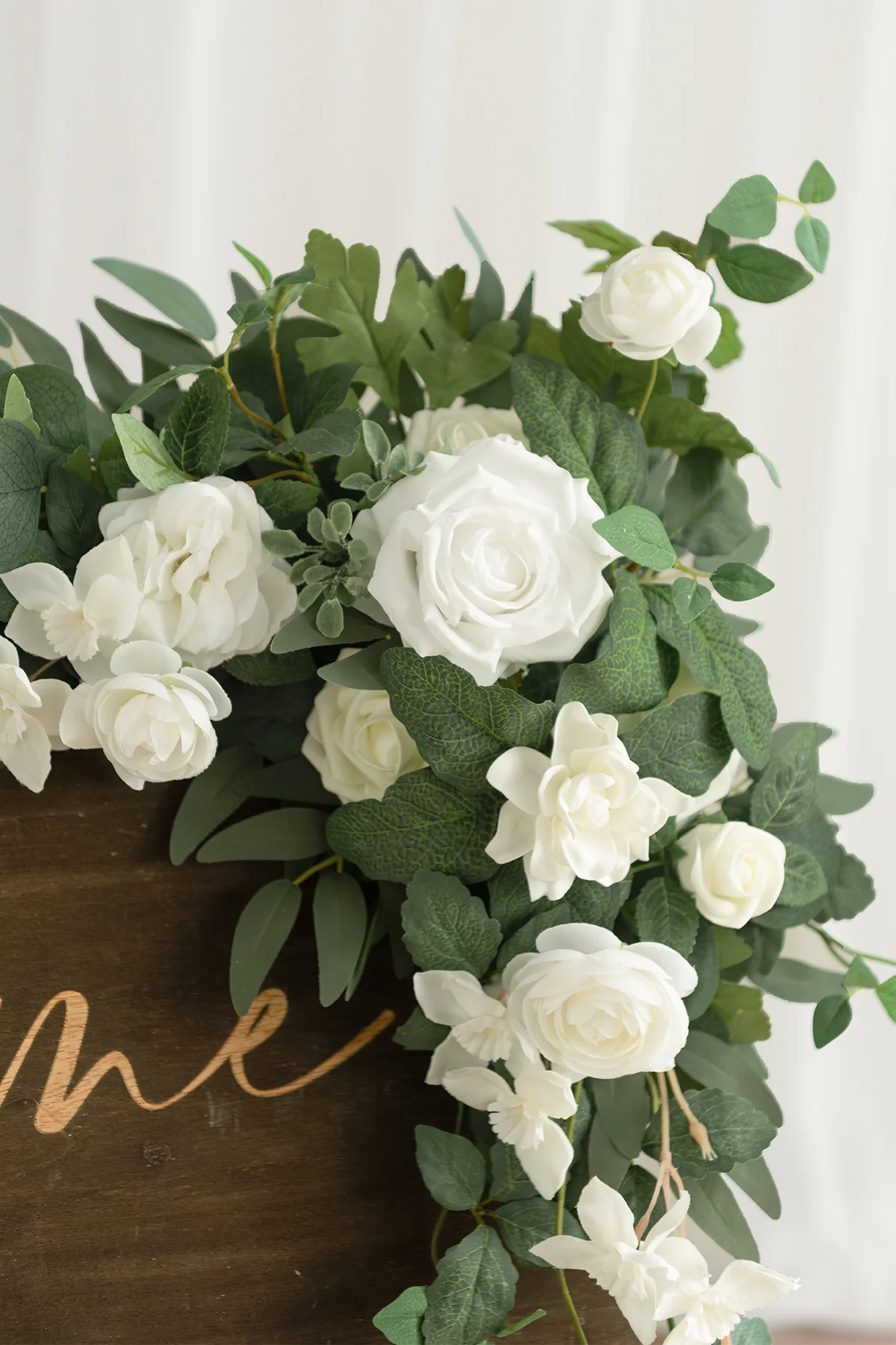 Deluxe Combo Set Flower Sign Decor in White & Sage - Image 3