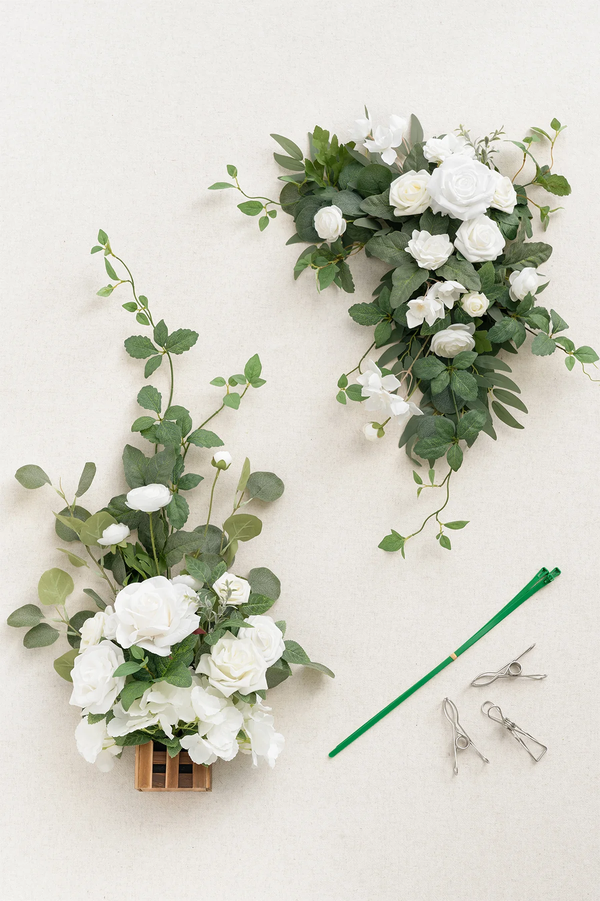 Deluxe Combo Set Flower Sign Decor in White & Sage - Image 7