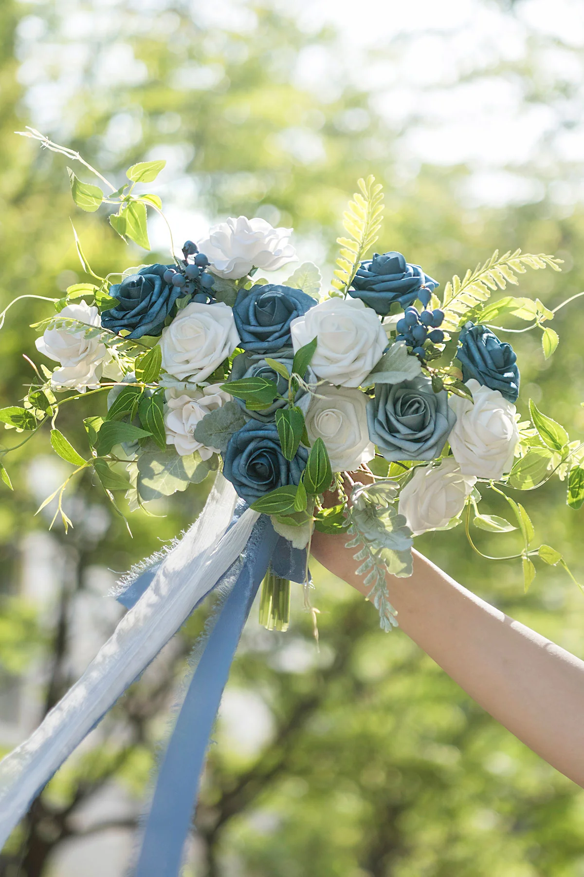 Designer Flower Boxes - Malinda Dusty Blue (Grand Box) | Clearance - Image 4