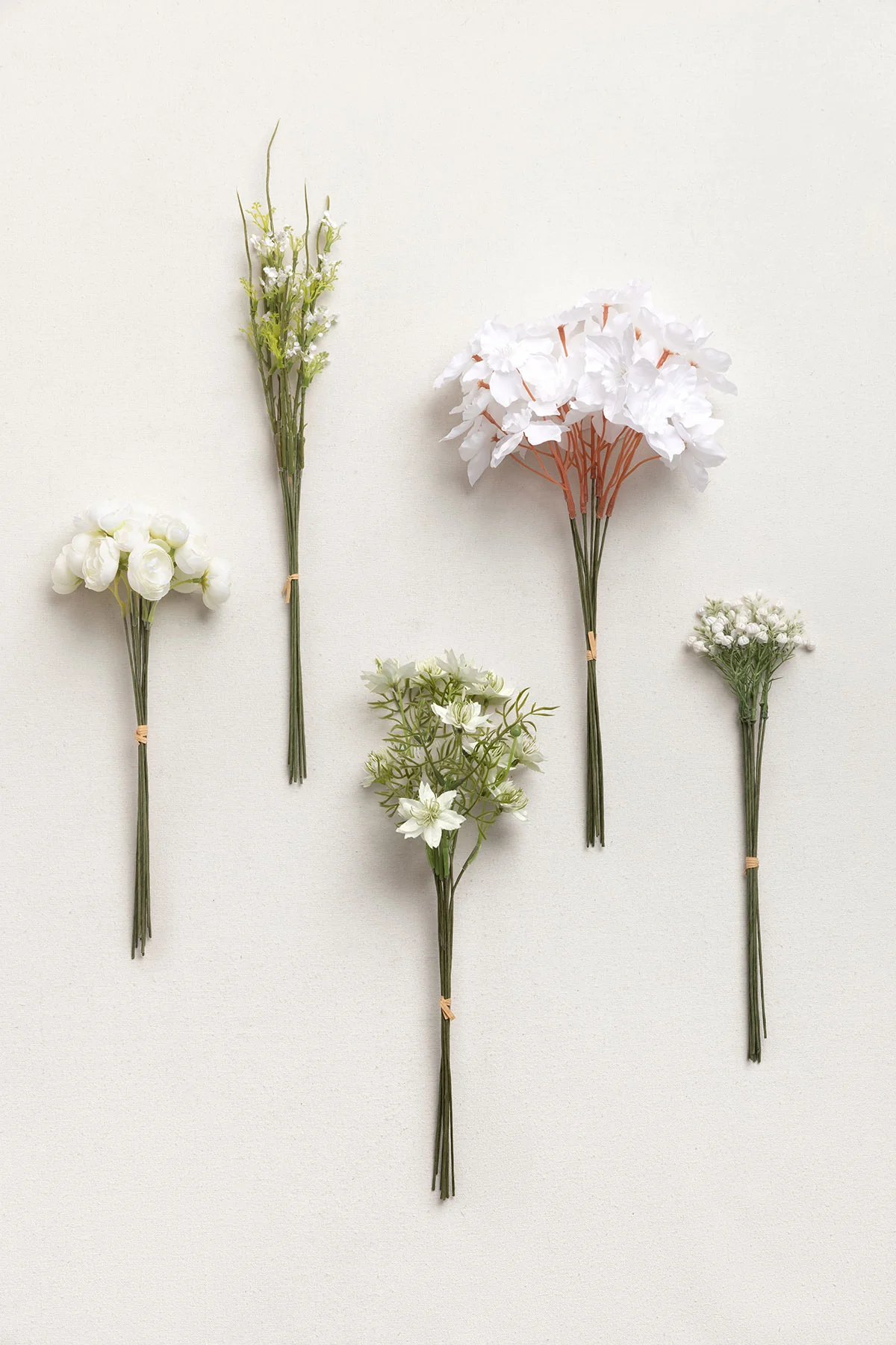 Blush & White with White Filler - DIY Bridesmaid Bouquet Kit (Set of 4) - Image 3