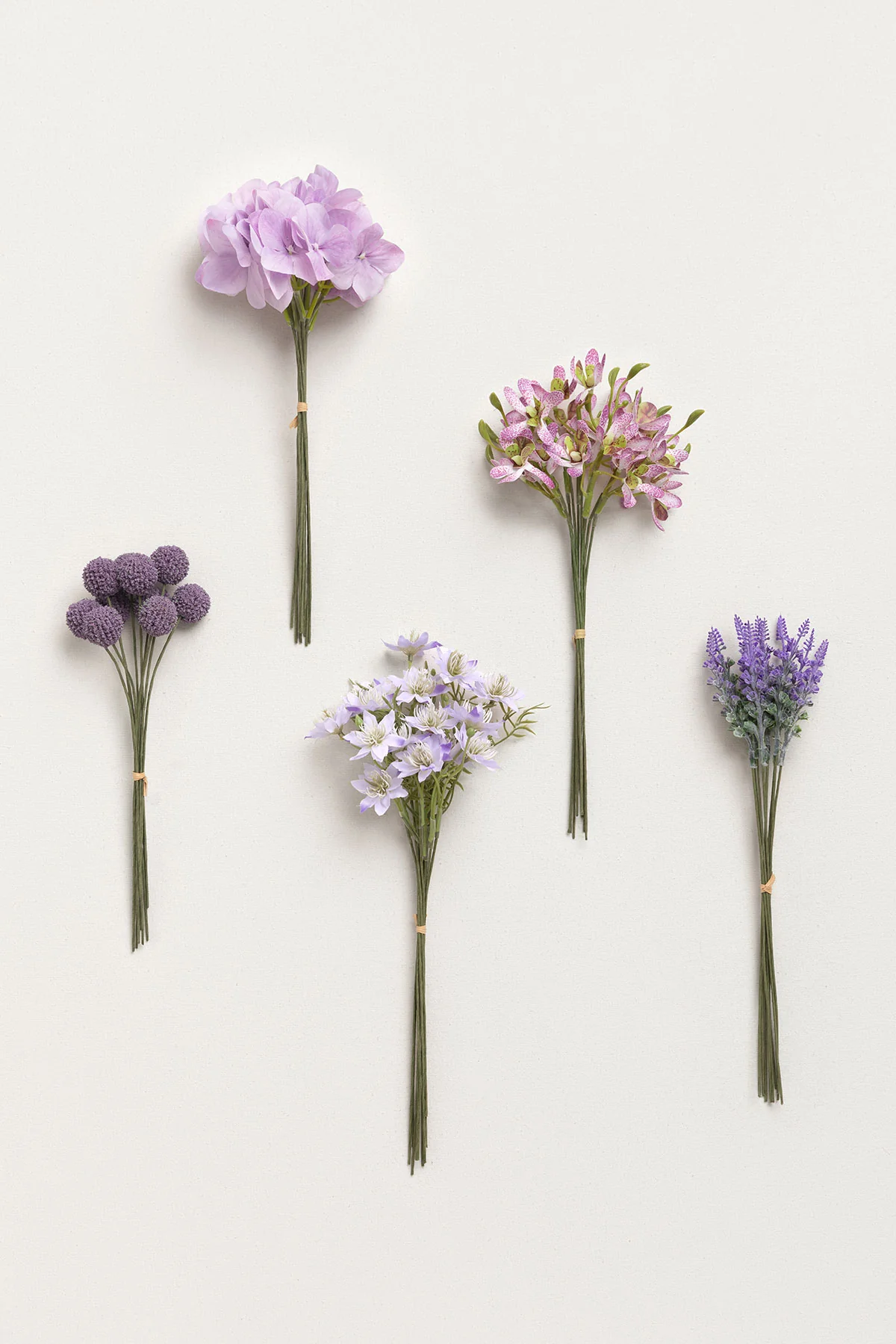 Pale Lavender & Sage Purple Filler - DIY Bridesmaid Bouquet Kit (Set of 4) - Image 3
