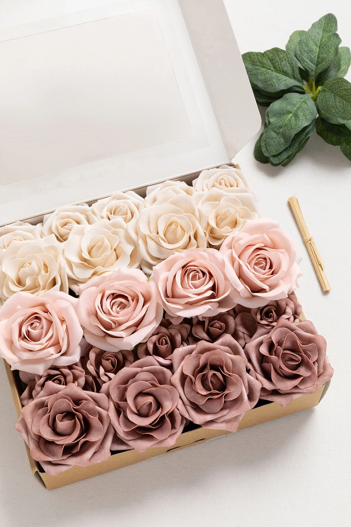 Dusty Rose & Nude with Cream Filler - DIY Bridesmaid Bouquet Kit (Set of 4) - Image 2