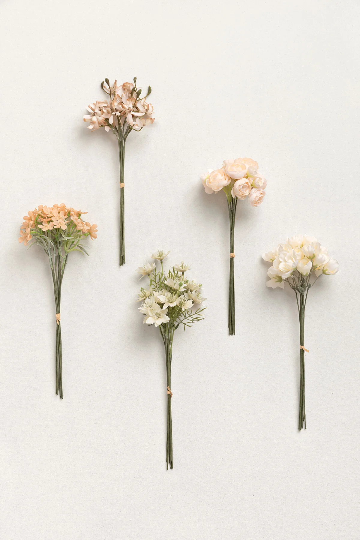 Dusty Rose & Nude with Cream Filler - DIY Bridesmaid Bouquet Kit (Set of 4) - Image 3