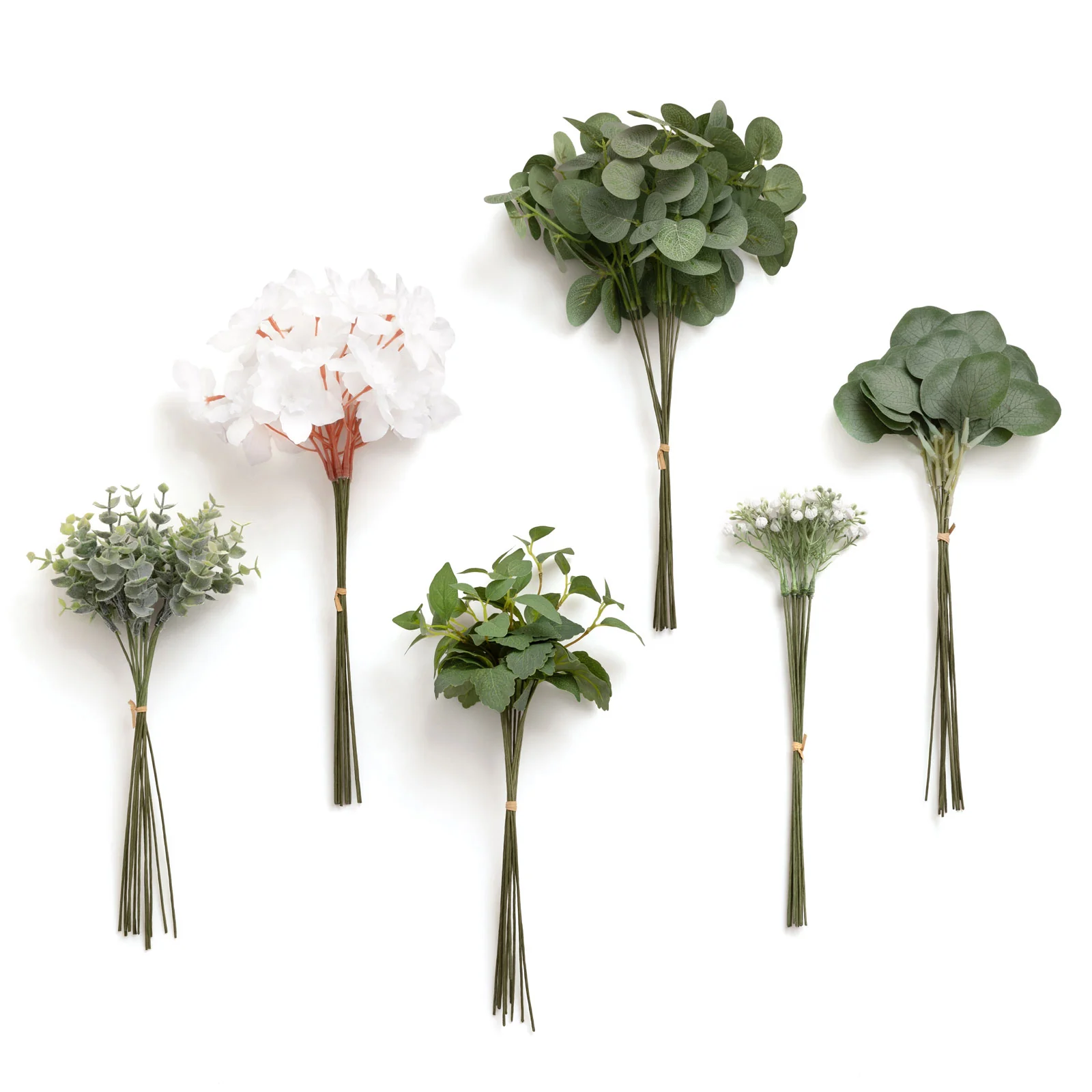 Sand Beige & Nude with Kiwi Colada Mixed Greenery - DIY Bridesmaid Bouquet Kit (Set of 4) - Image 3