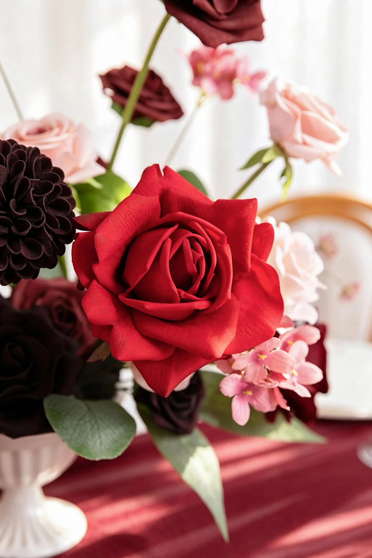 DIY Designer Flower Box in Burgundy & Powder Pink - Image 3