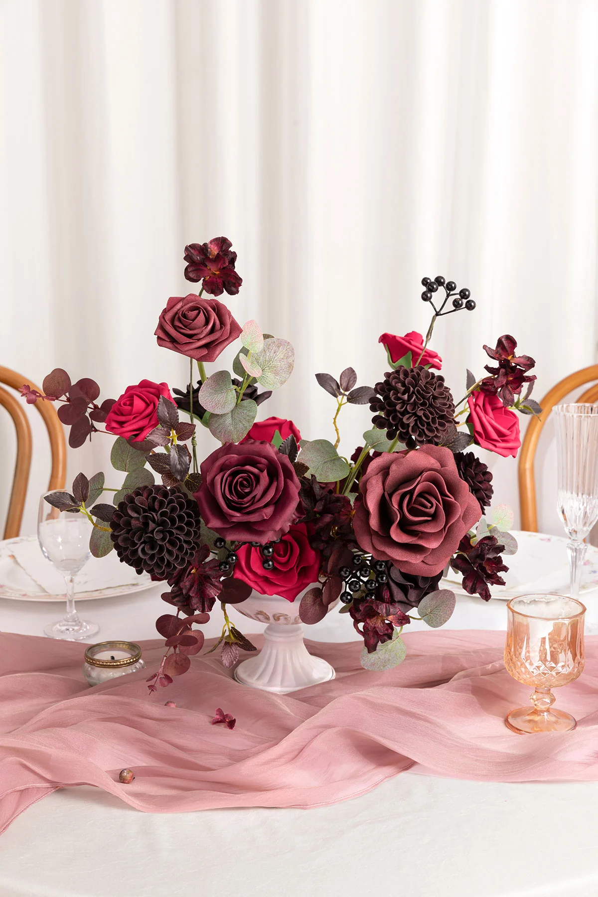 DIY Designer Flower Boxes in Burgundy & Black Baccara (Deluxe Box) - Image 2