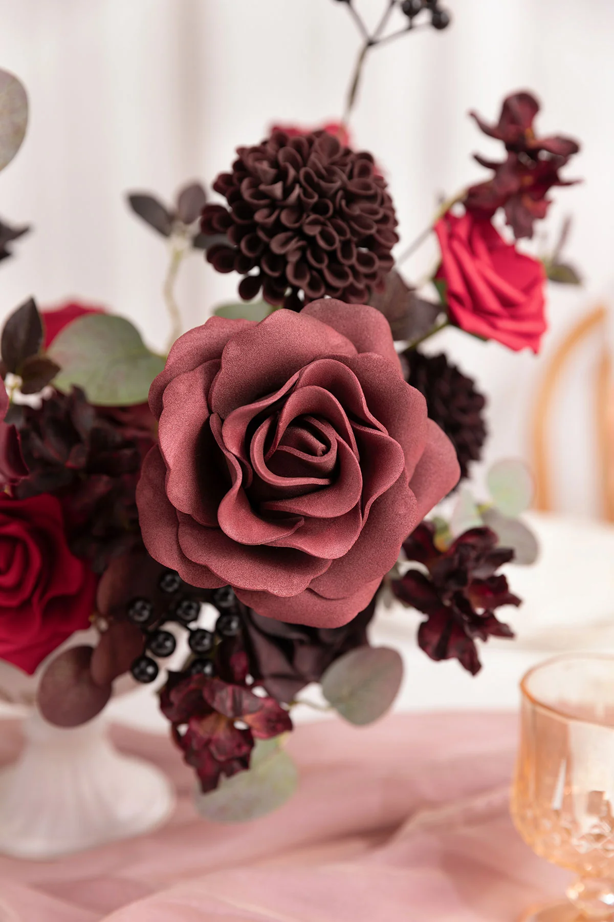 DIY Designer Flower Boxes in Burgundy & Black Baccara (Deluxe Box) - Image 3