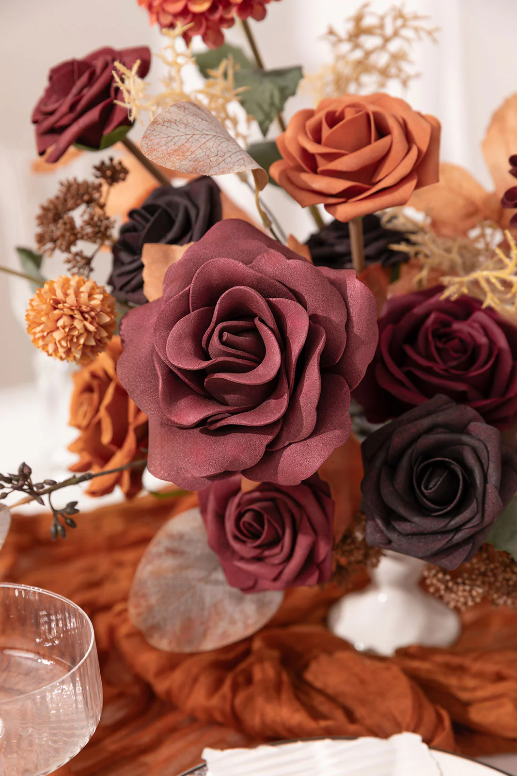 DIY Designer Flower Boxes in Burgundy & Burnt Orange - Image 3