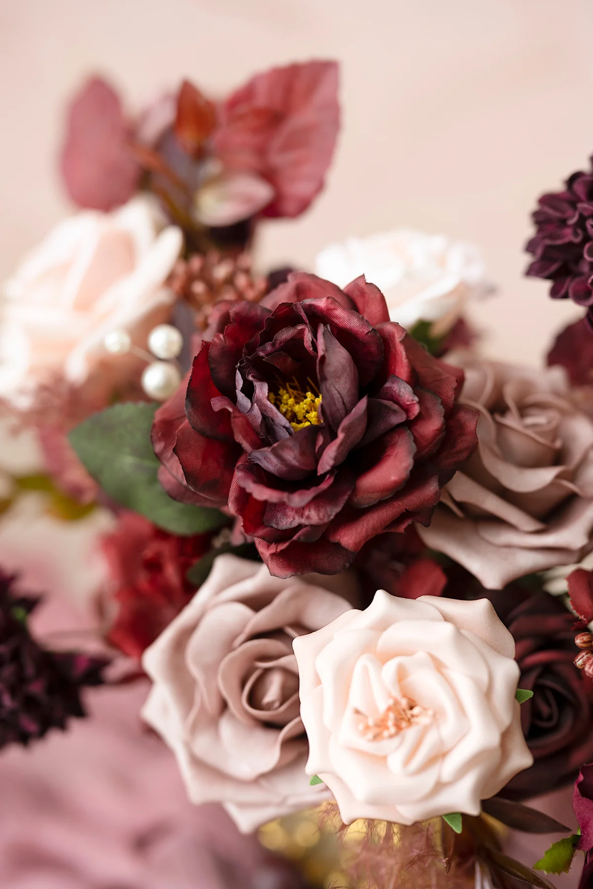 DIY Designer Flower Boxes in Burgundy & Dusty Rose - Image 5