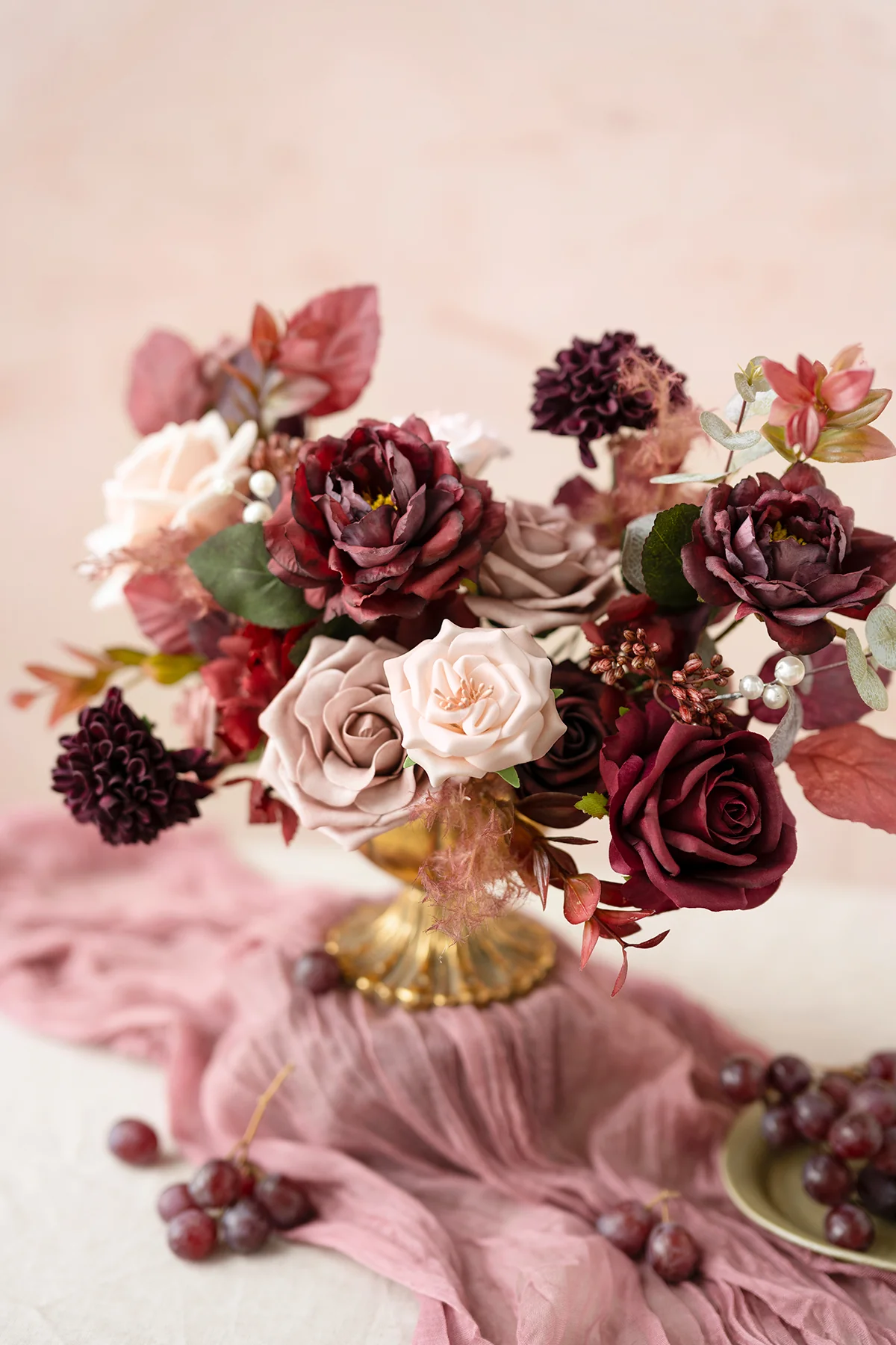 DIY Designer Flower Boxes in Burgundy & Dusty Rose Deluxe Box | Clearance - Image 5