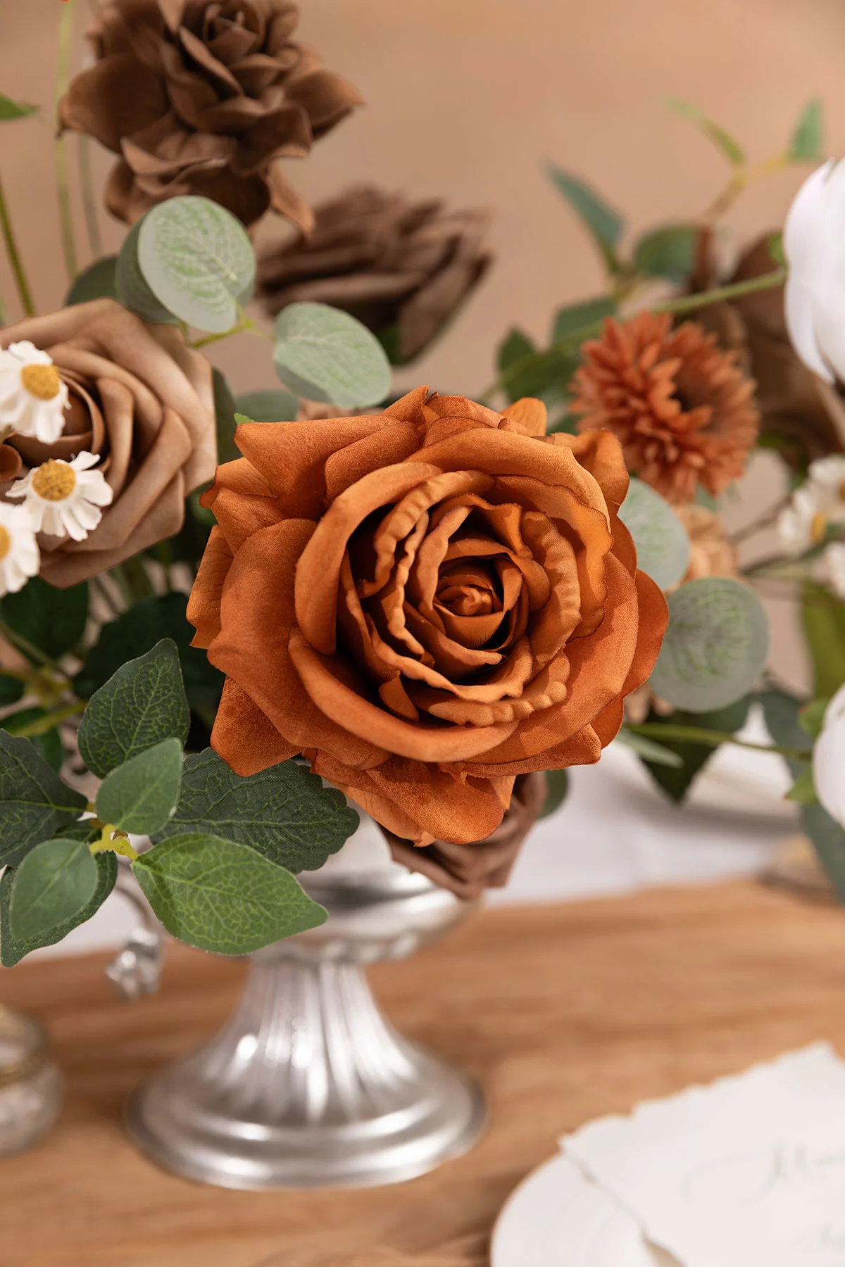 DIY Designer Flower Boxes in  Earth Brown & Sand Beige & Burnt Orange (Deluxe Box) - Image 3