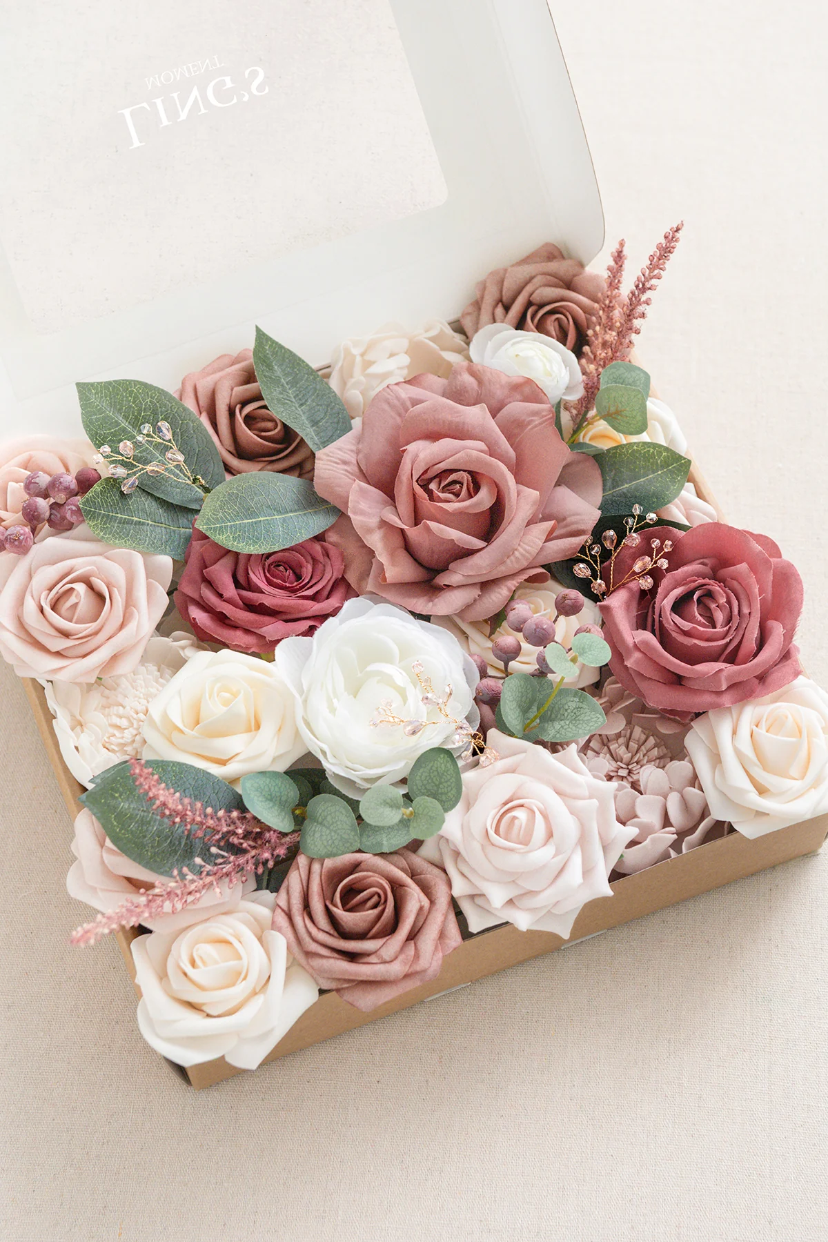 DIY Designer Flower Boxes in Exquisite Cinnamon Rose Grand Box