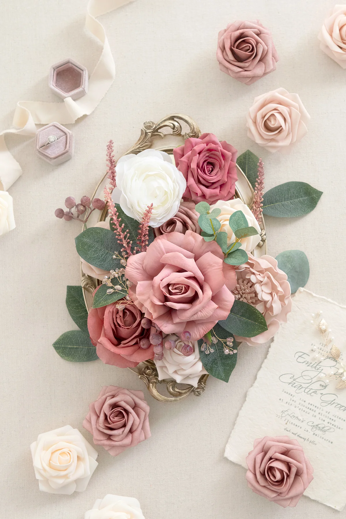 DIY Designer Flower Boxes in Exquisite Cinnamon Rose Grand Box - Image 4