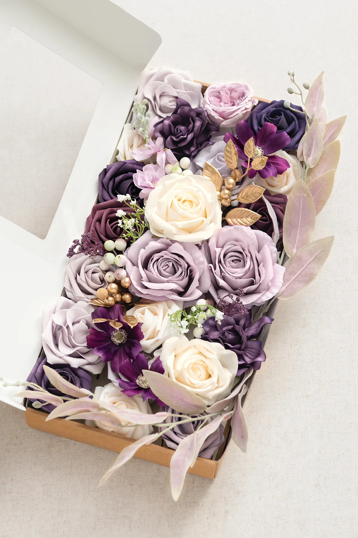 DIY Designer Flower Boxes in Lilac & Gold （Deluxe Box） - Image 4