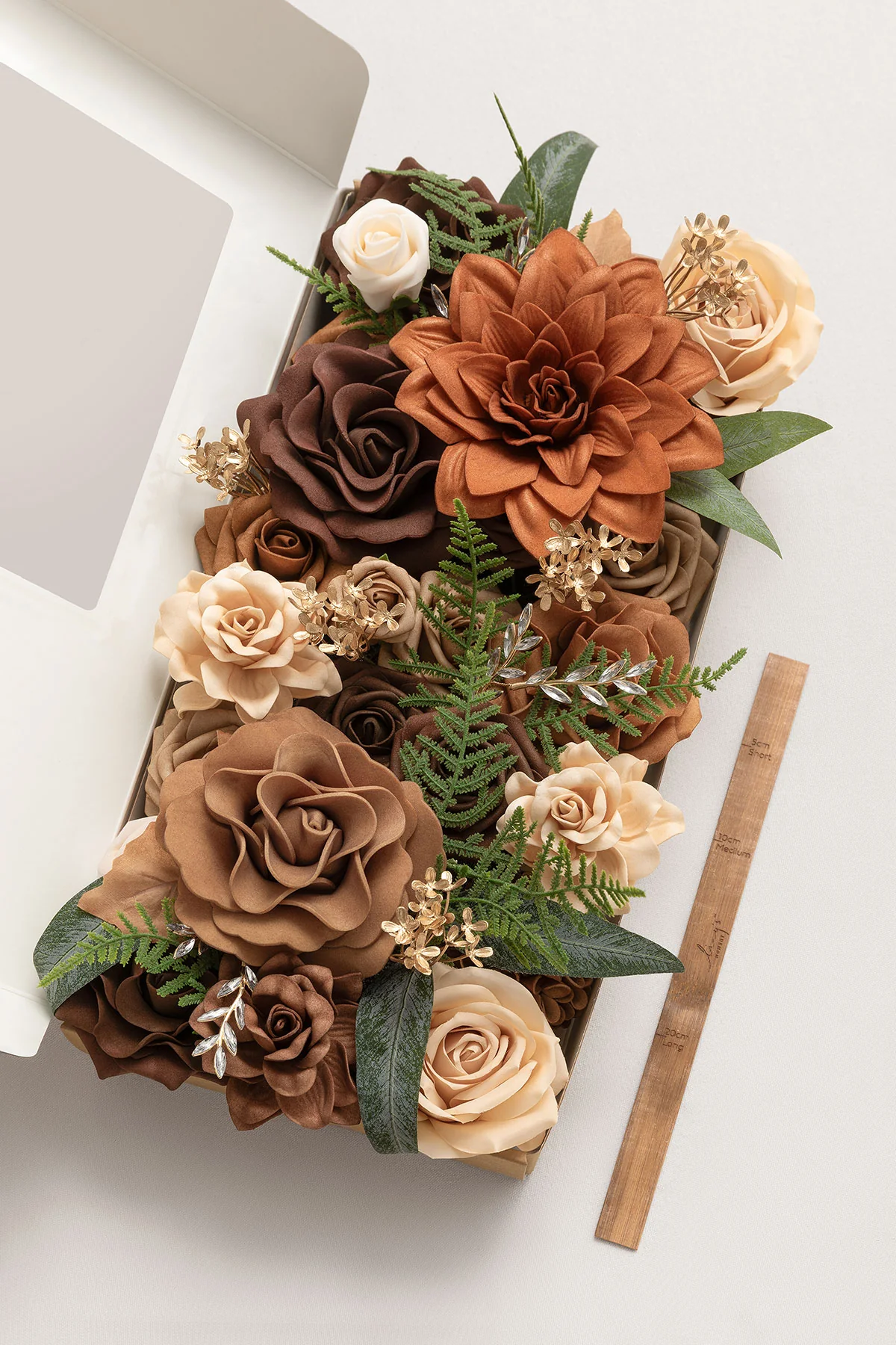 DIY Designer Flower Boxes in Walnut Brown & Burnt Orange