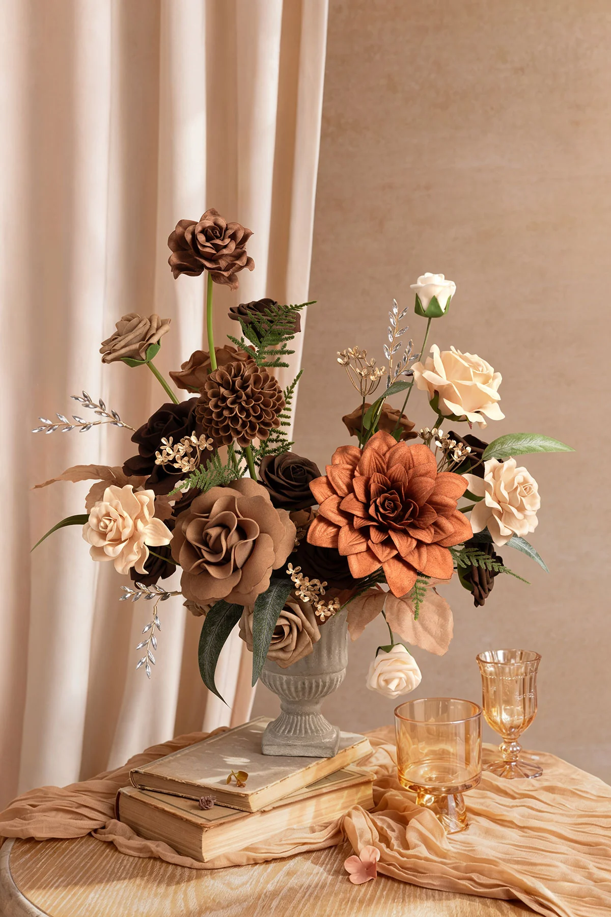 DIY Designer Flower Boxes in Walnut Brown & Burnt Orange - Image 2