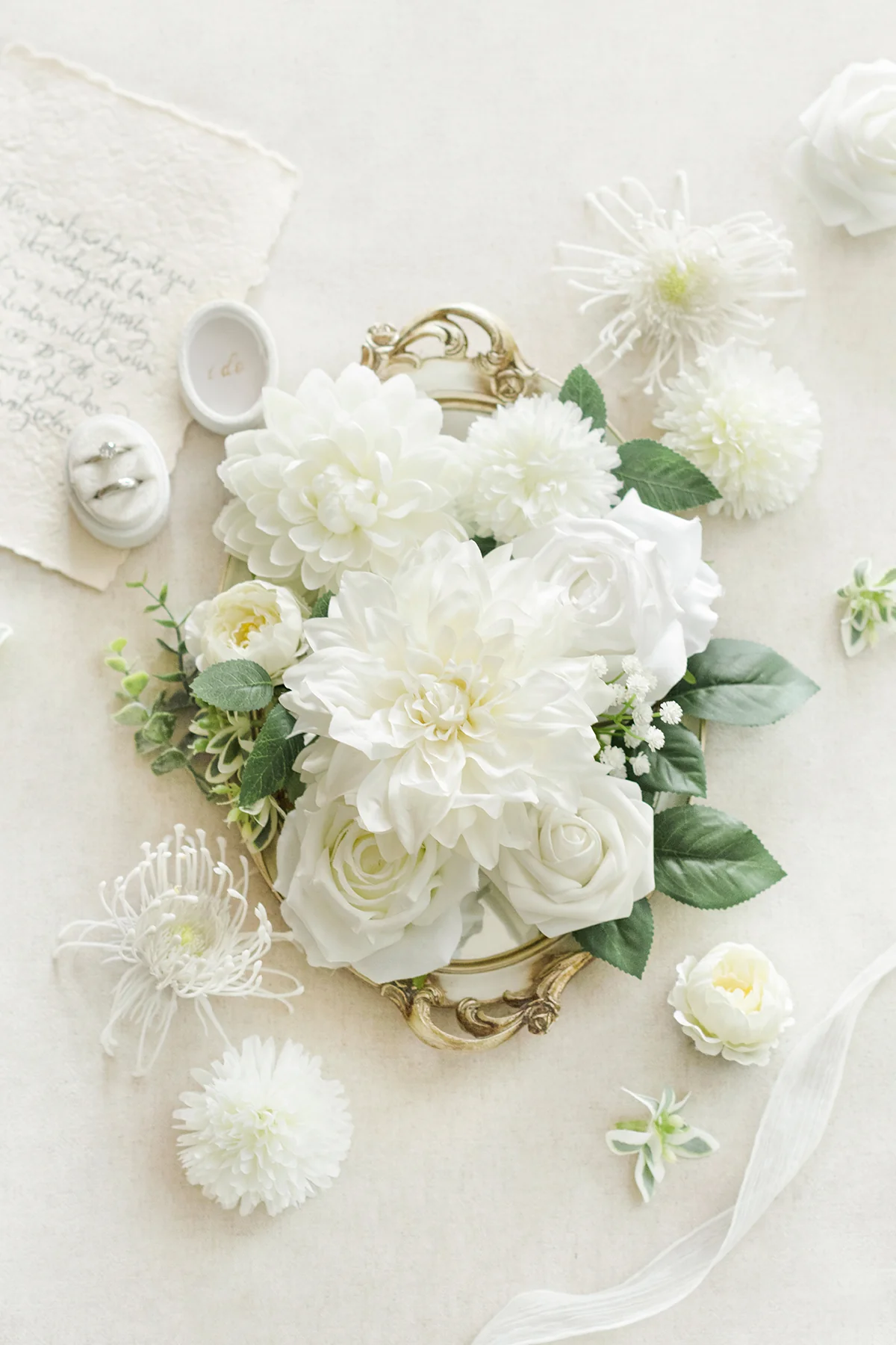 DIY Designer Flower Boxes in Natacha White & Ivory - Image 8