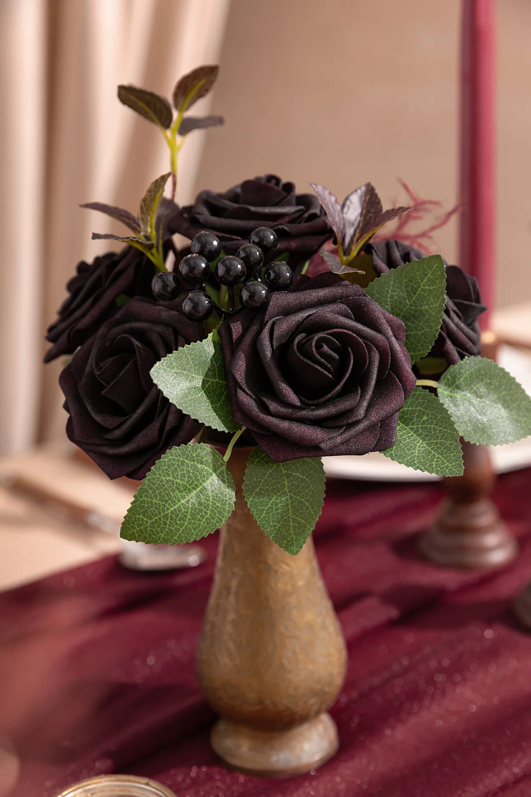 DIY Flower Box in Black Baccara Roses（25pcs） - Image 2