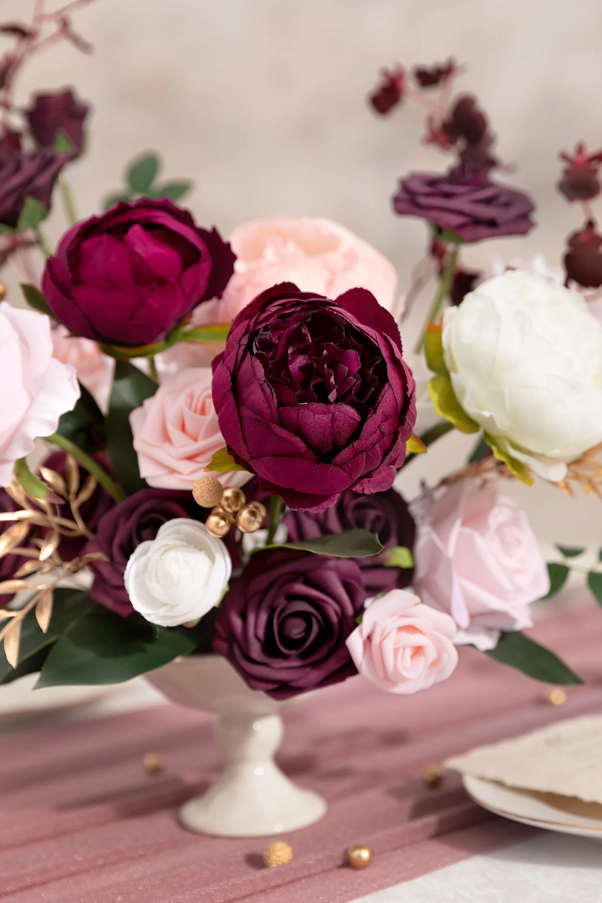 DIY Kits For Centerpieces in Tabitha Burgundy Deluxe Box - Image 4