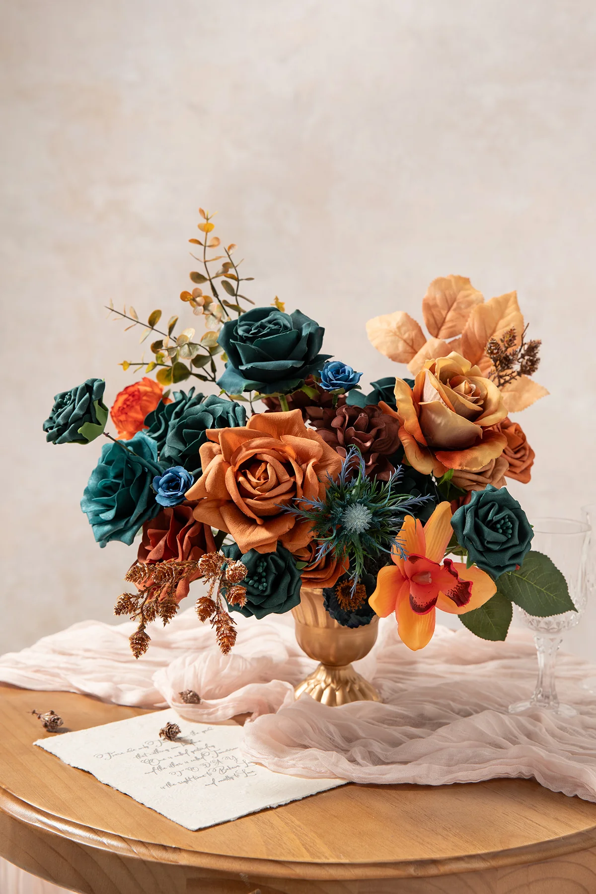 DIY Kits For Centerpieces in Teal Green & Burnt Orange | Clearance - Image 5