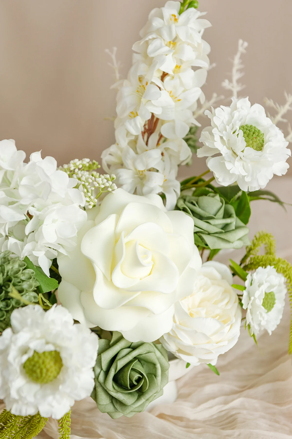 DIY Kits For Centerpieces in White & Green Colors - Image 3