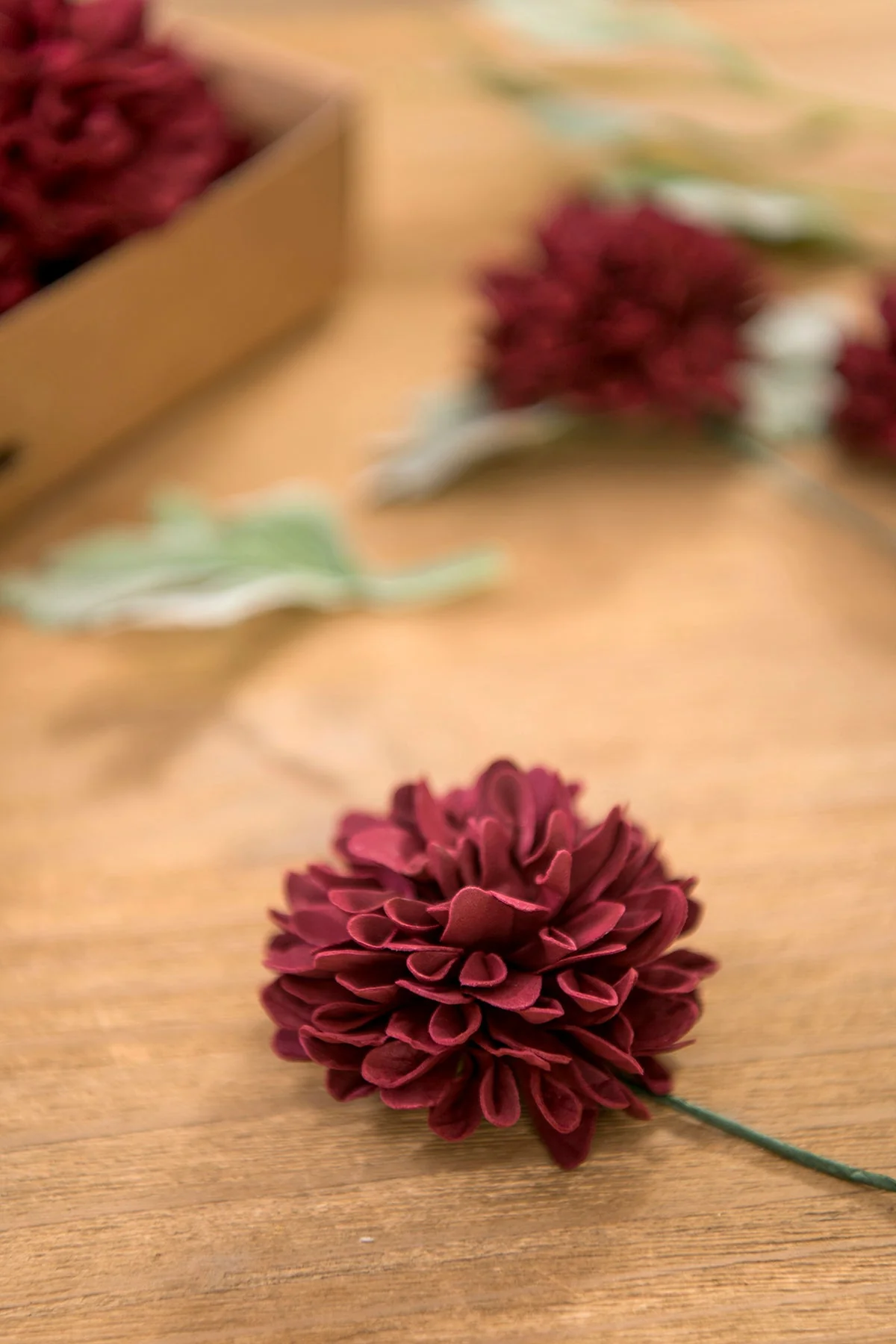 DIY Supporting Flower Boxes in Burgundy & Dusty Rose - Image 11