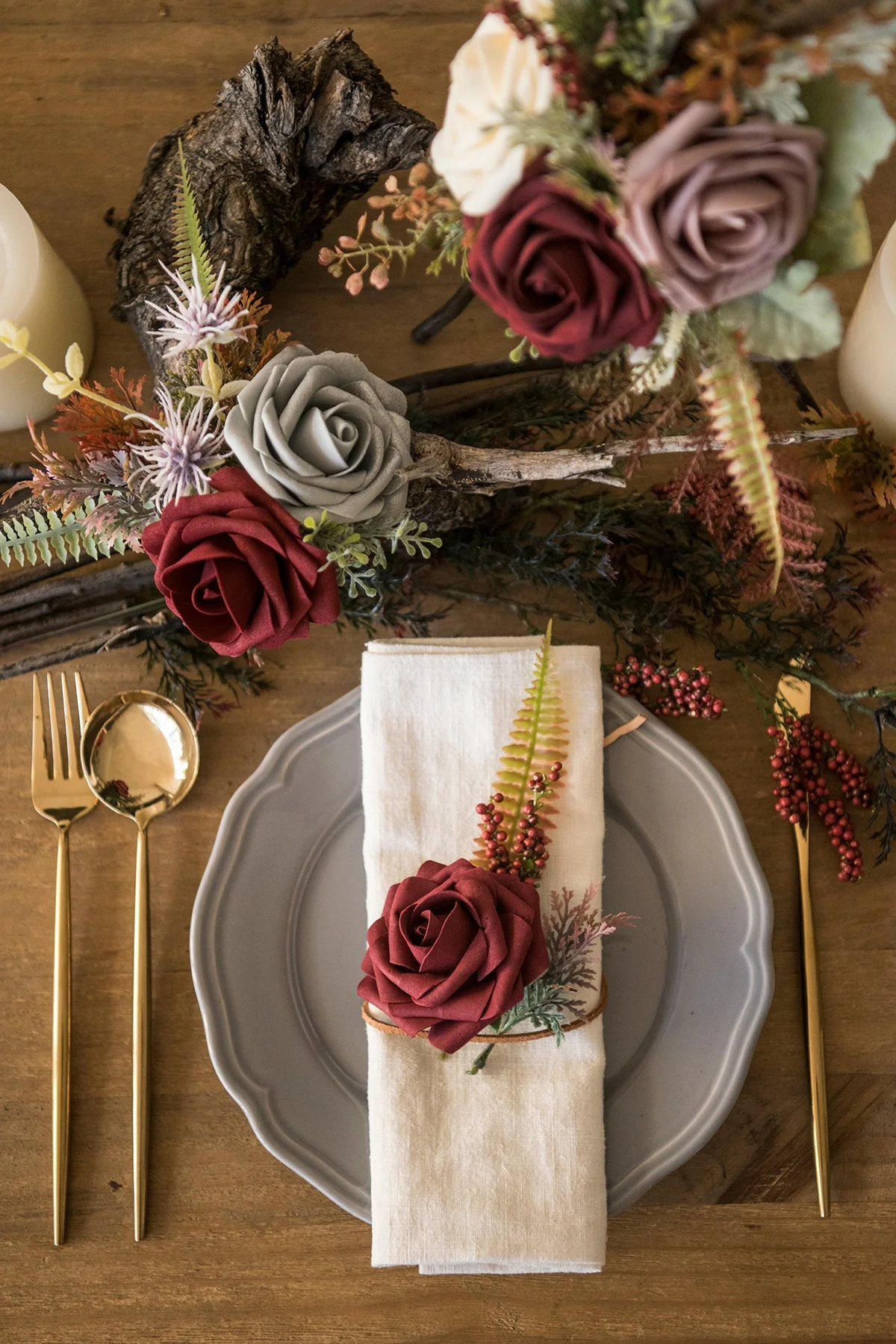DIY Supporting Flower Boxes in Burgundy & Dusty Rose - Image 6