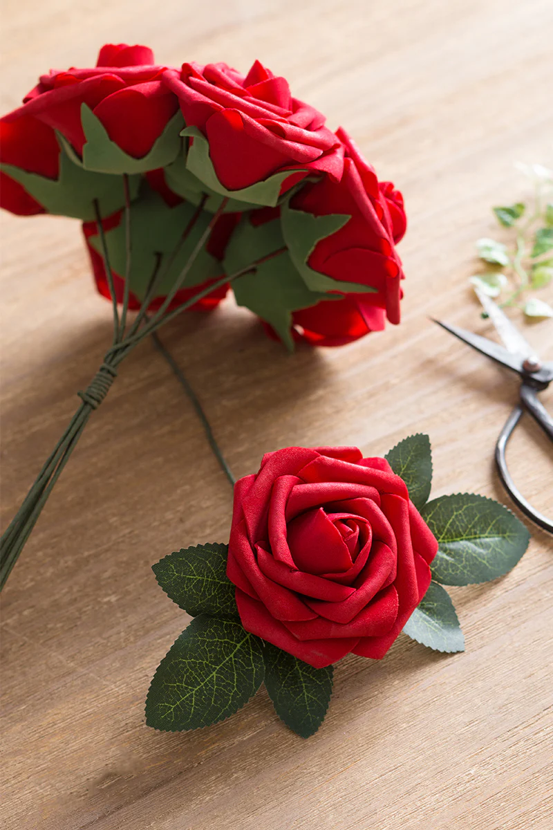 DIY Supporting Flower Boxes in Christmas Red & Sparkle - Image 3