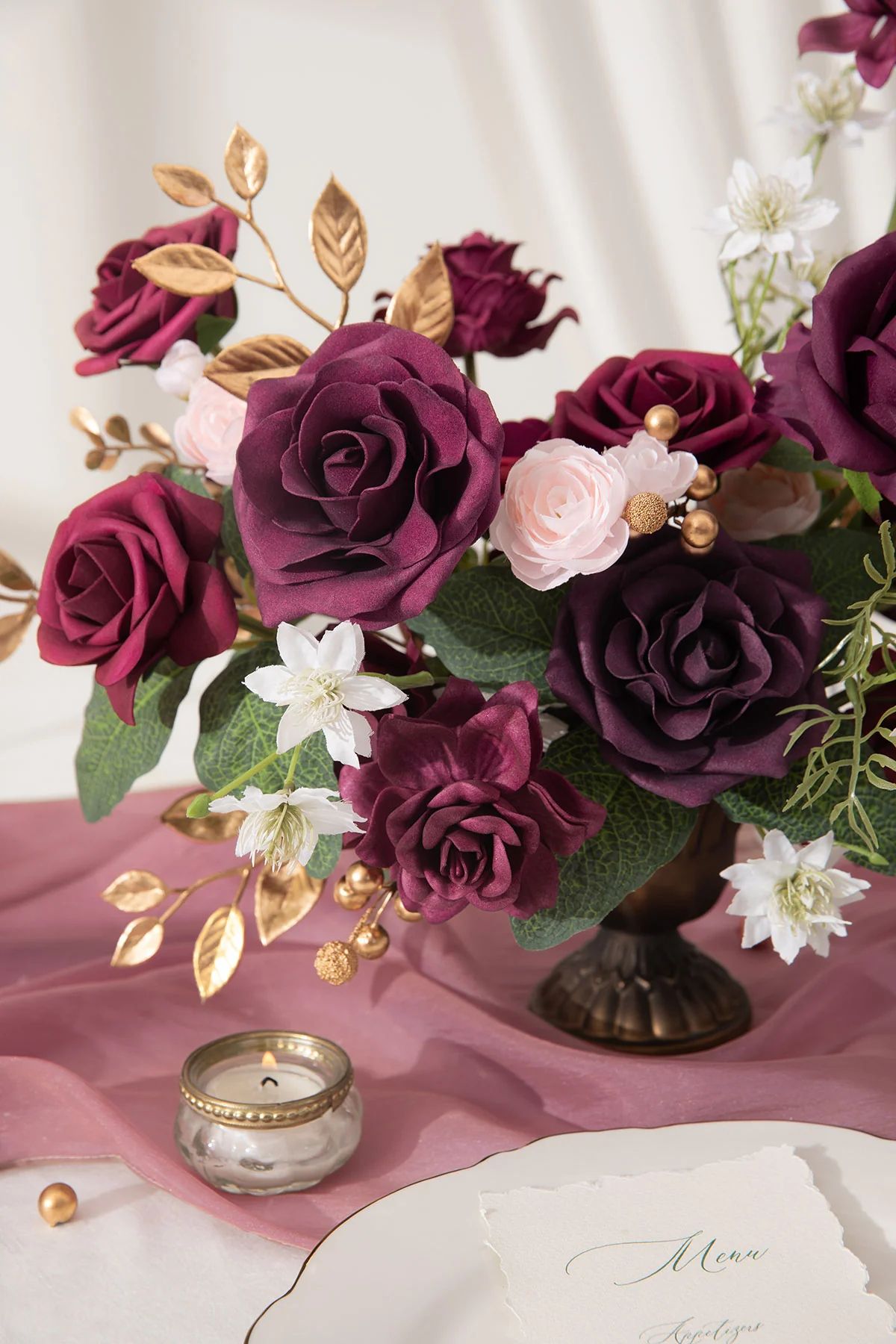 DIY Supporting Flower Boxes in Marsala & Magenta & Berry Pink - Image 3