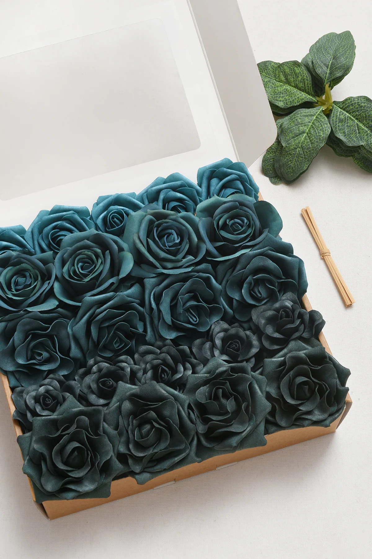 DIY Supporting Flower Boxes in Peacock Green & Emerald Green & Teal Green