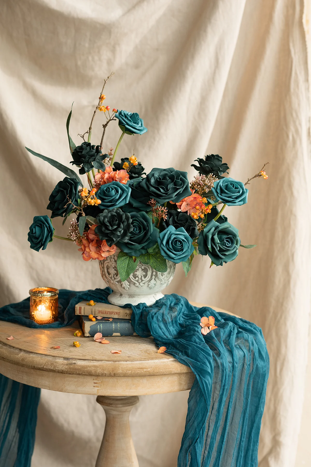 DIY Supporting Flower Boxes in Peacock Green & Emerald Green & Teal Green - Image 2