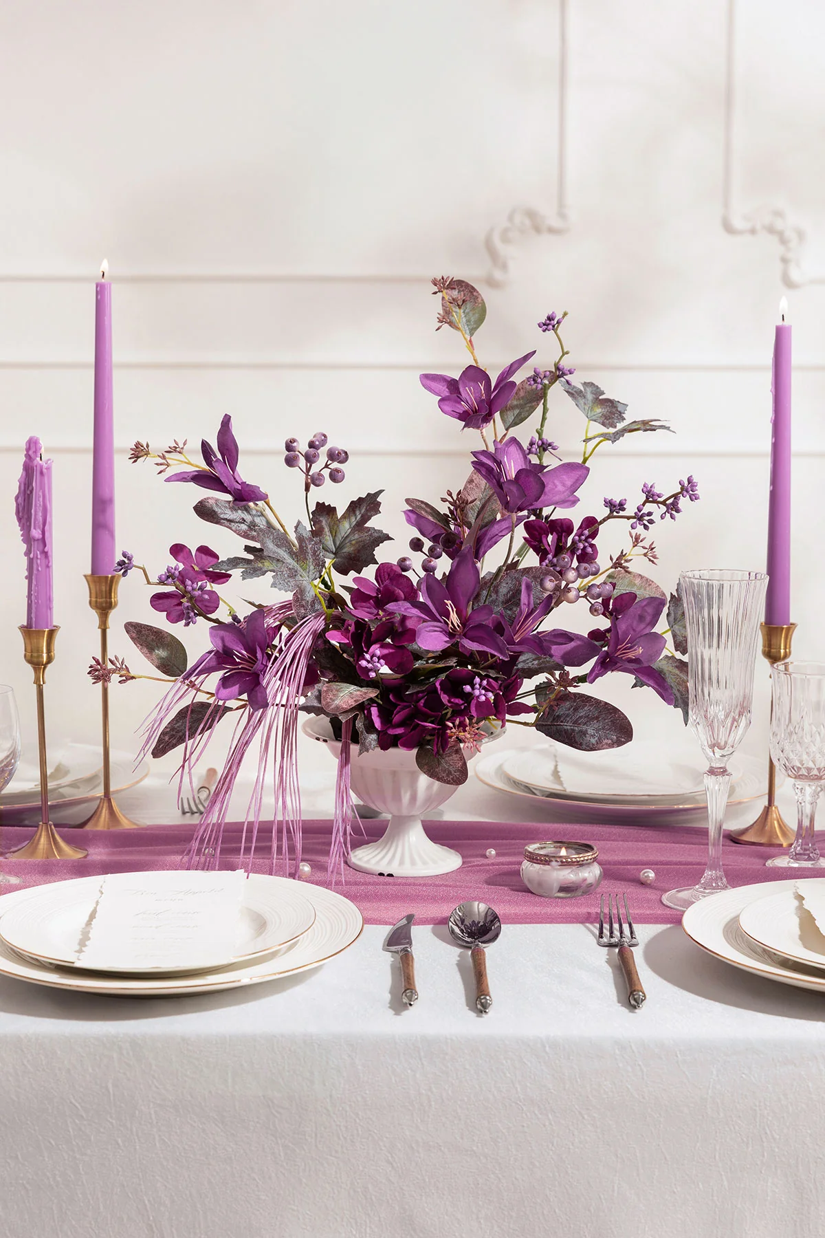 Accent Combo in Plum Velvet Wedding - Image 3