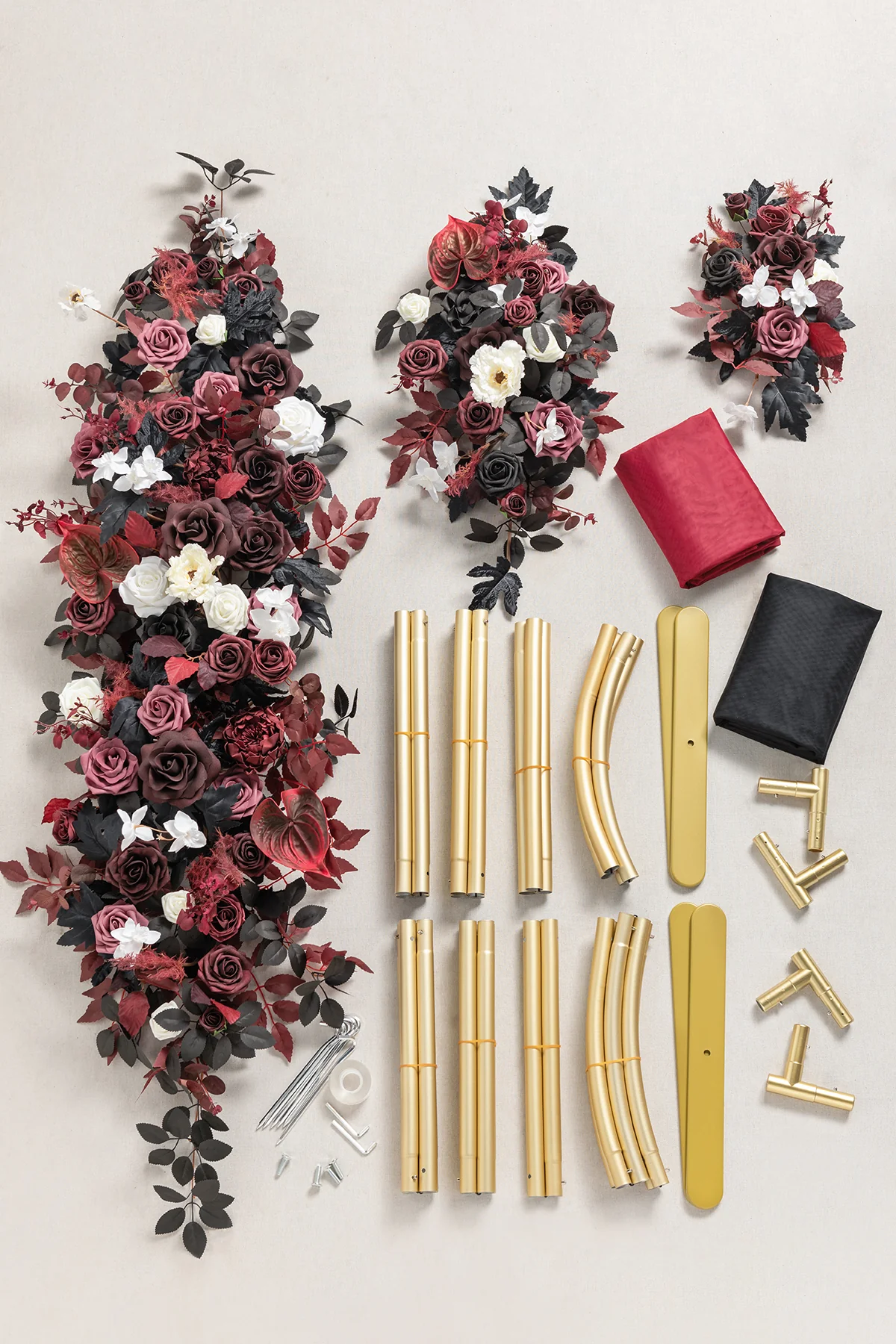 Double Arch Decor Pack in Moody Burgundy & Black | Clearance - Image 11
