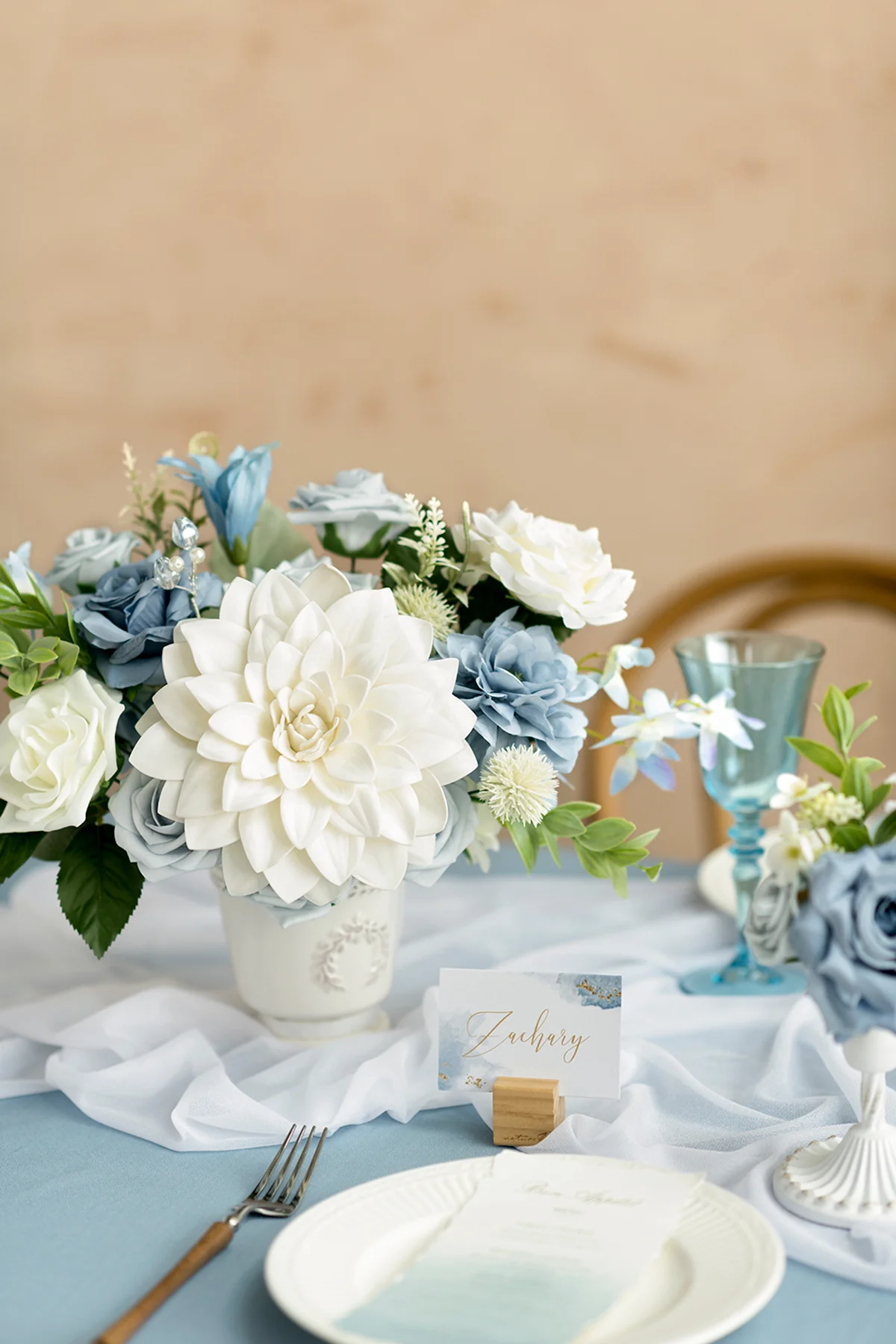 Dusty Blue & Navy Designer Flower Boxes - Image 24