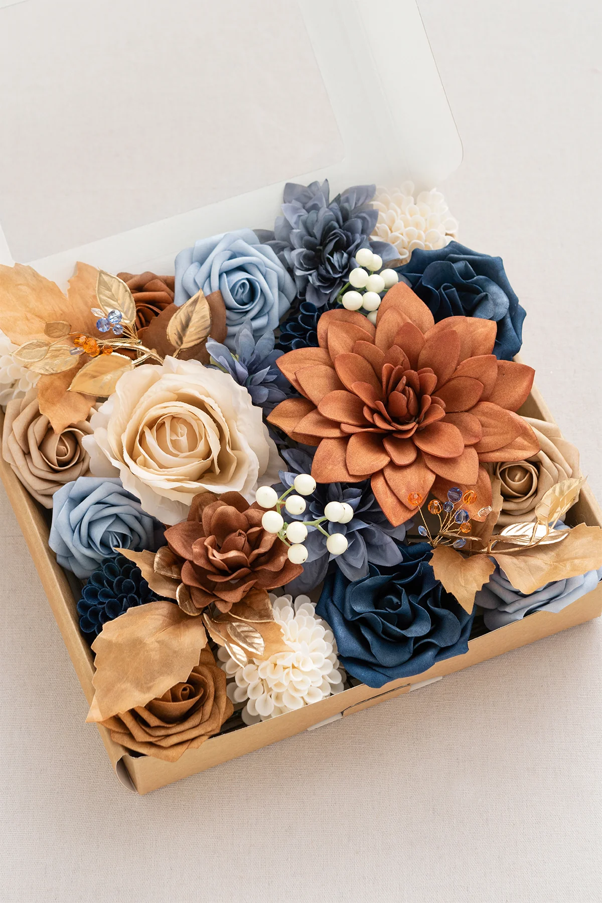 Dusty Blue & Navy Designer Flower Boxes - Image 29