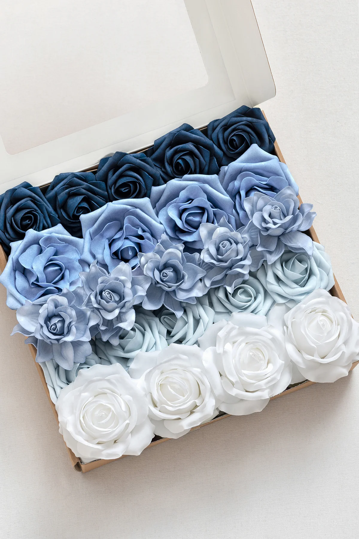 Dusty Blue & Navy Designer Flower Boxes - Image 38