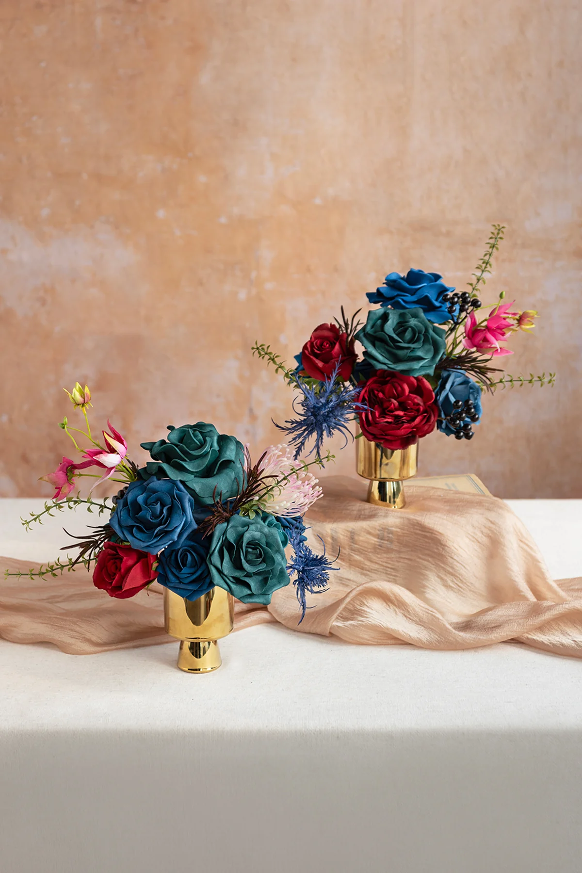 Dusty Blue & Navy Designer Flower Boxes - Image 48