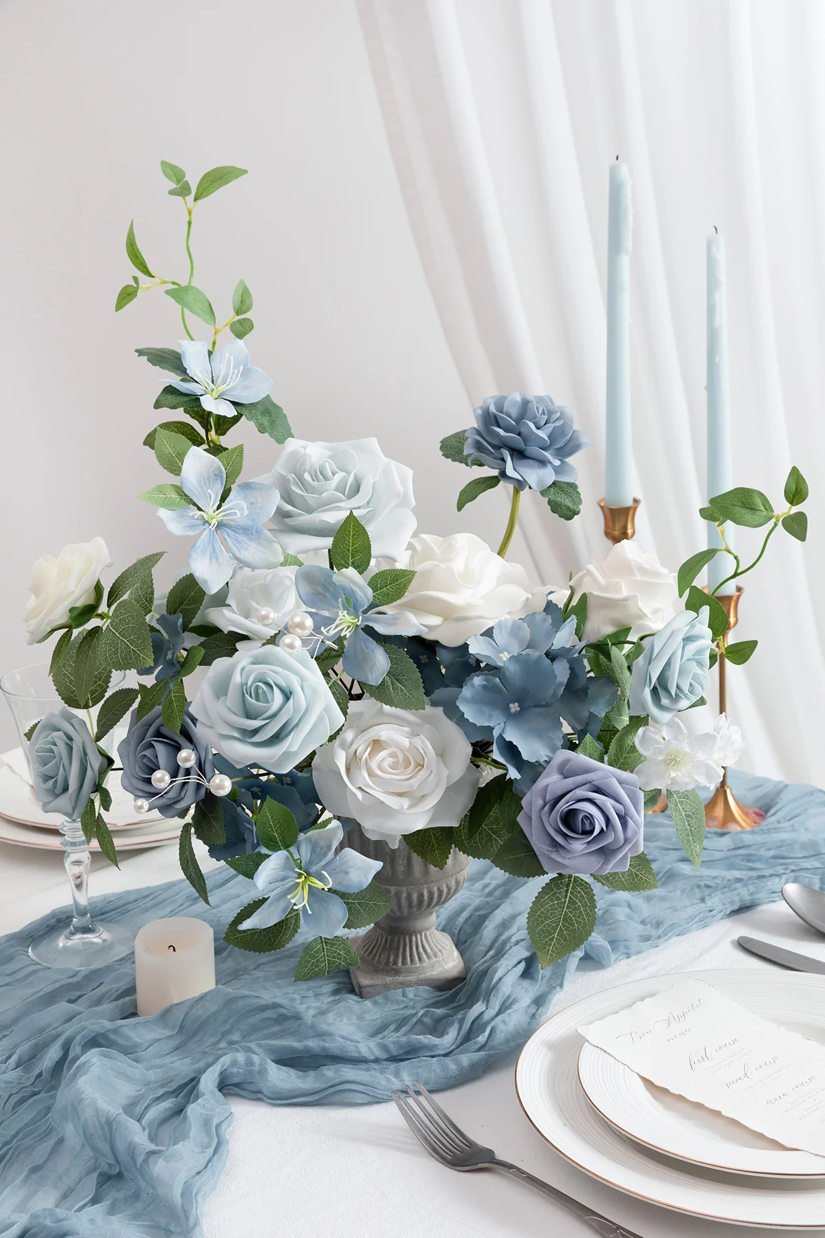 DIY Designer Flower Boxes in Dusty Blue & Navy - Image 31