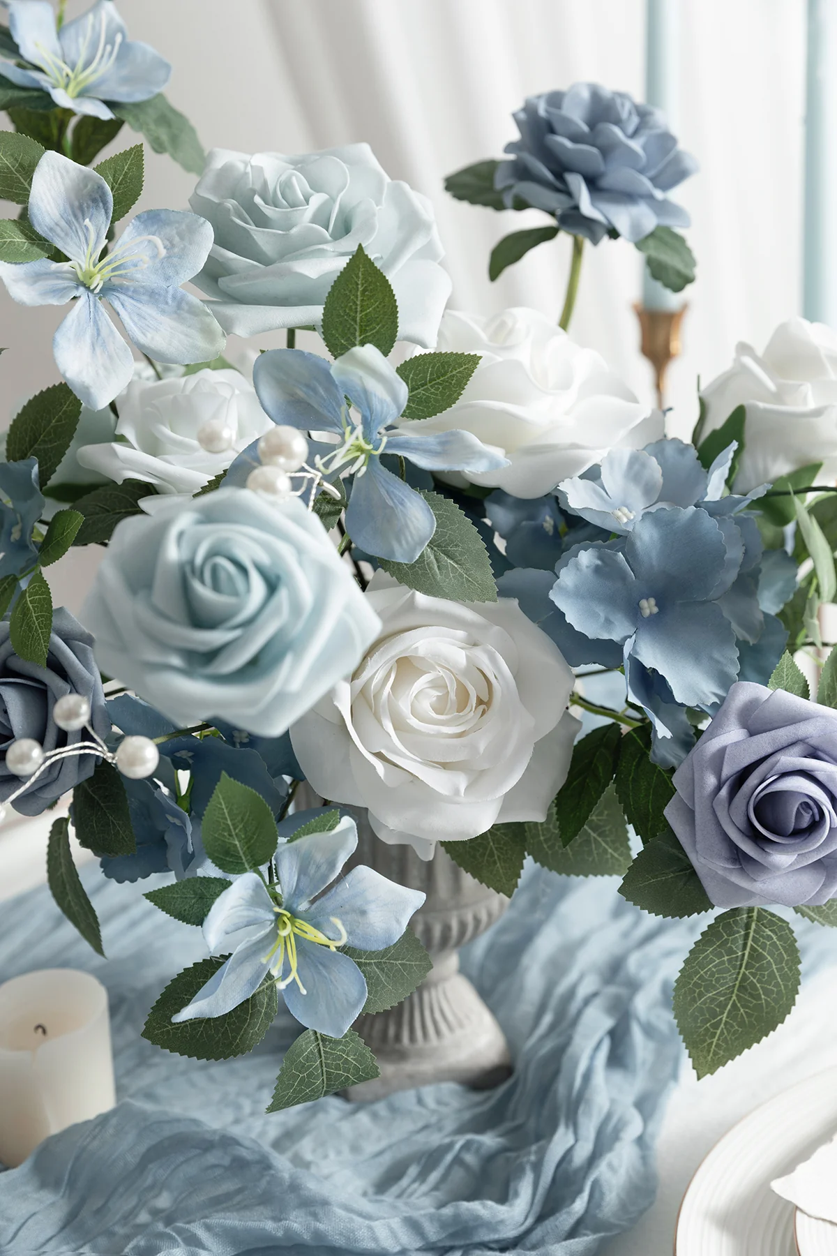 DIY Designer Flower Boxes in Dusty Blue & Navy - Image 32