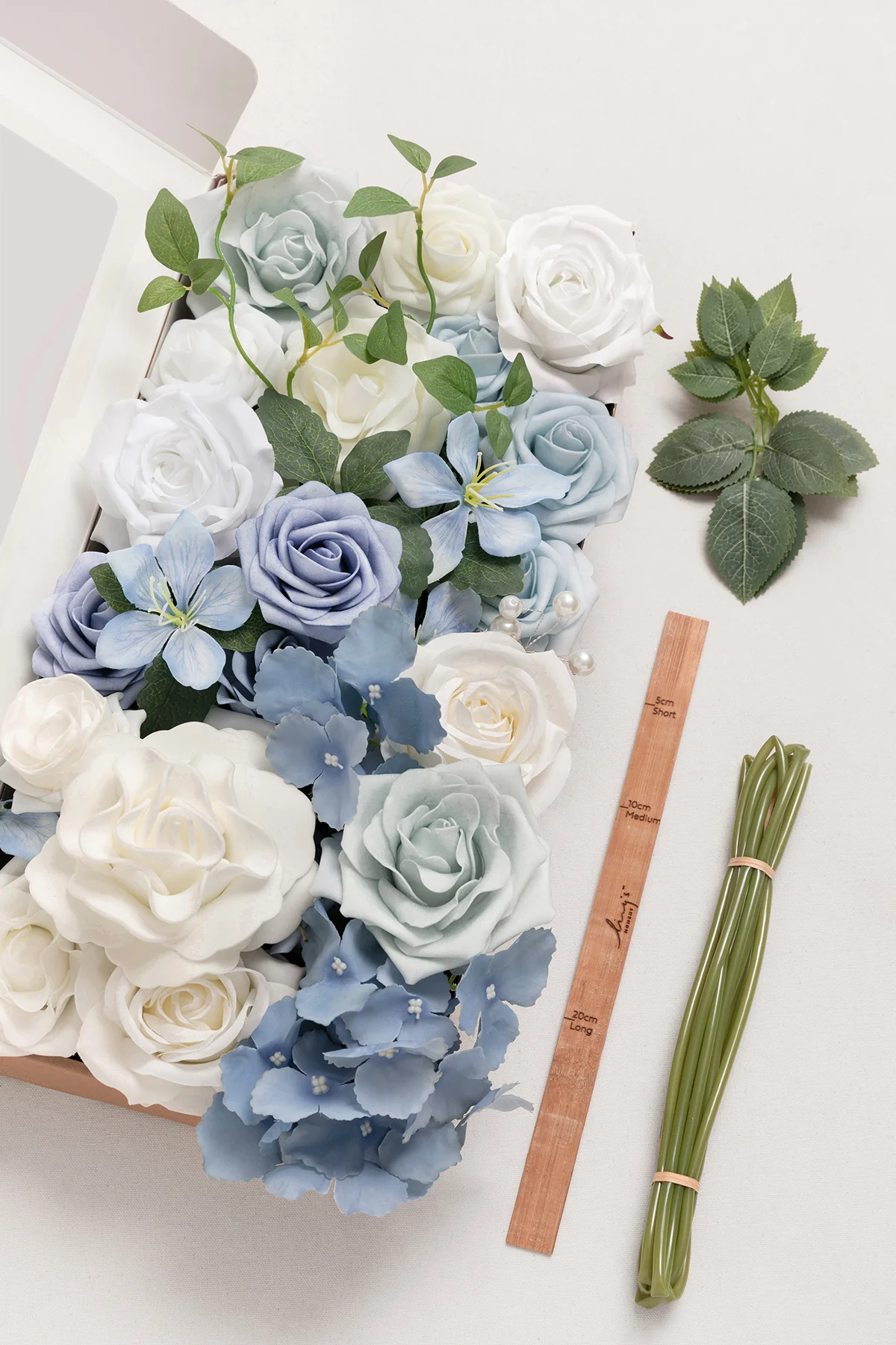 DIY Designer Flower Boxes in Dusty Blue & Navy - Image 33