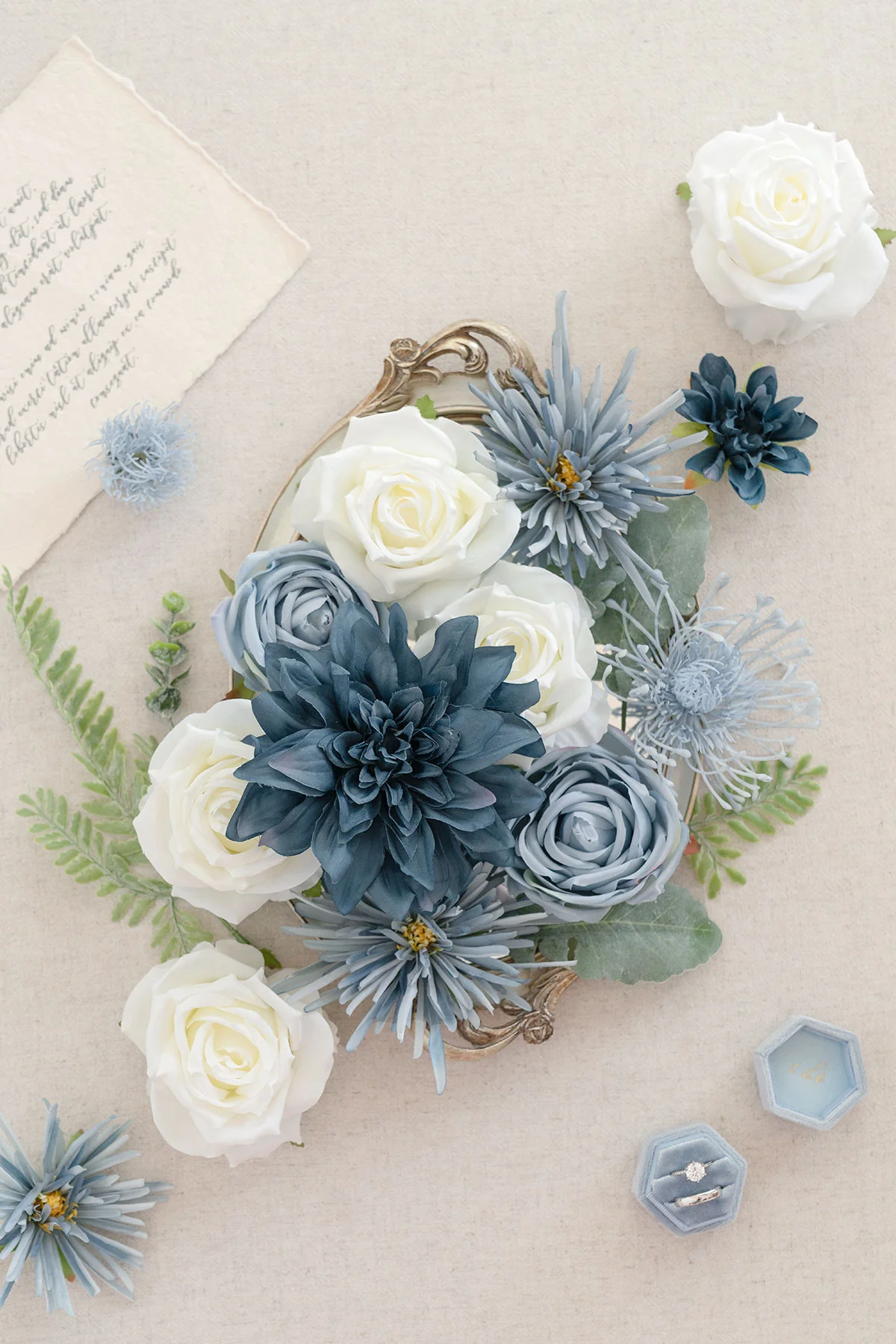 Dusty Blue & Navy Designer Flower Boxes - Image 8