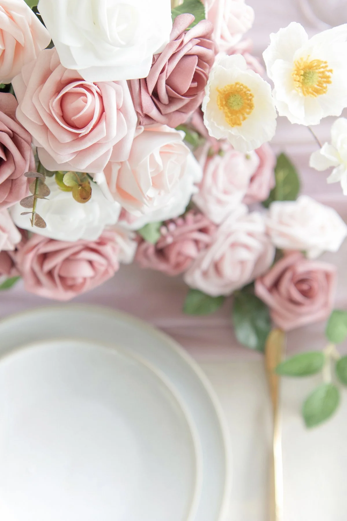 Dusty Rose & Navy Wedding Flower & Greenery - Image 11
