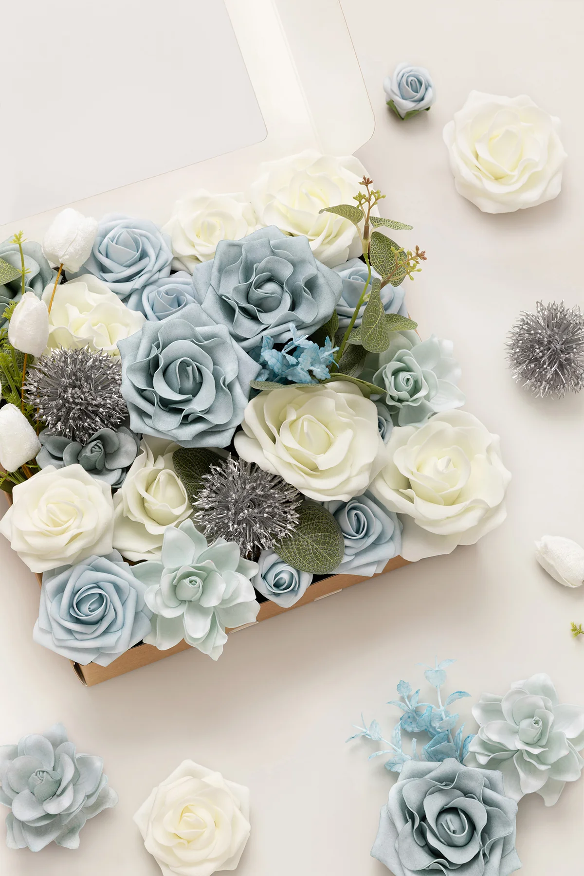 DIY Designer Flower Boxes in Dusty Blue & Navy - Image 15