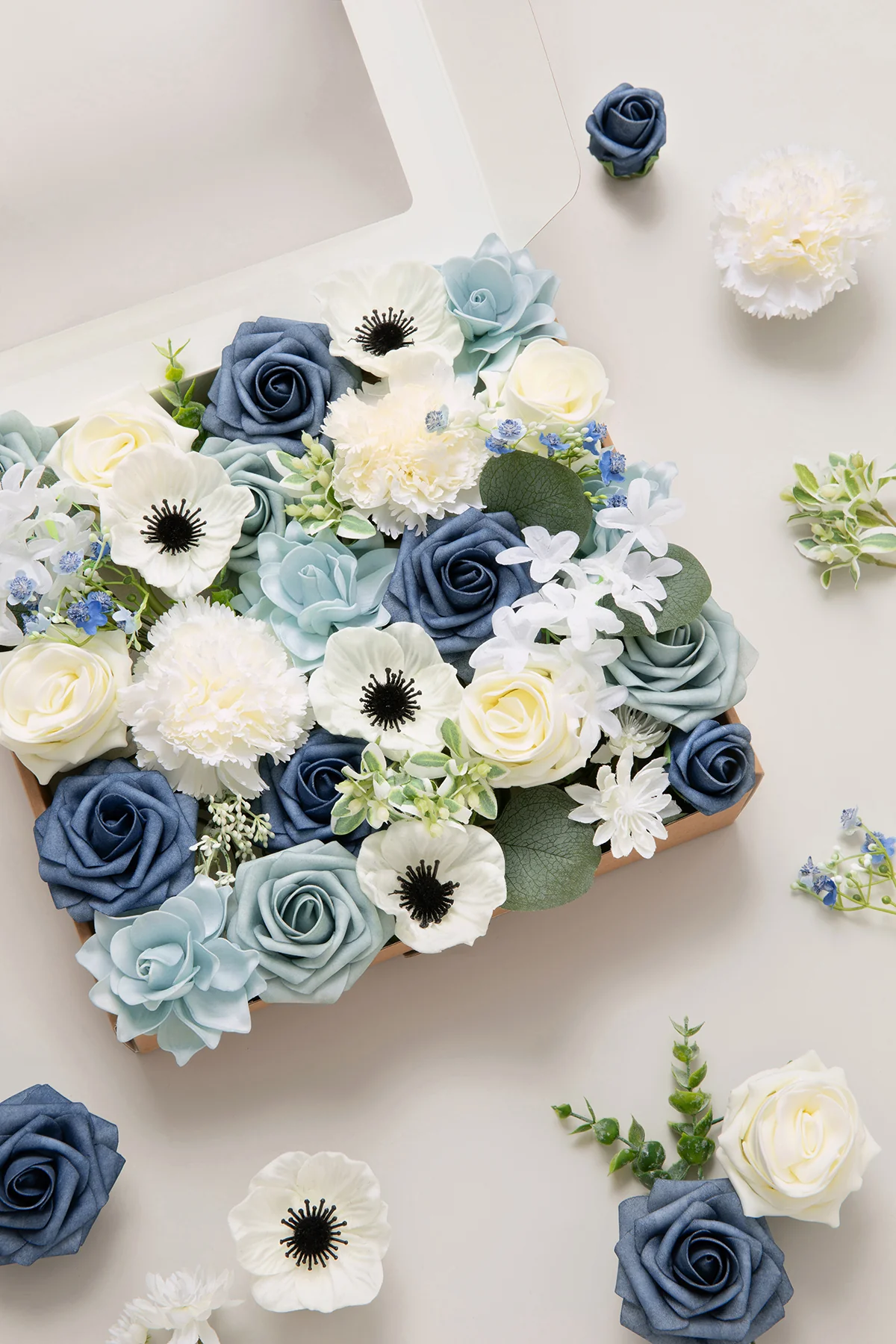 DIY Designer Flower Boxes in Dusty Blue & Navy - Image 29