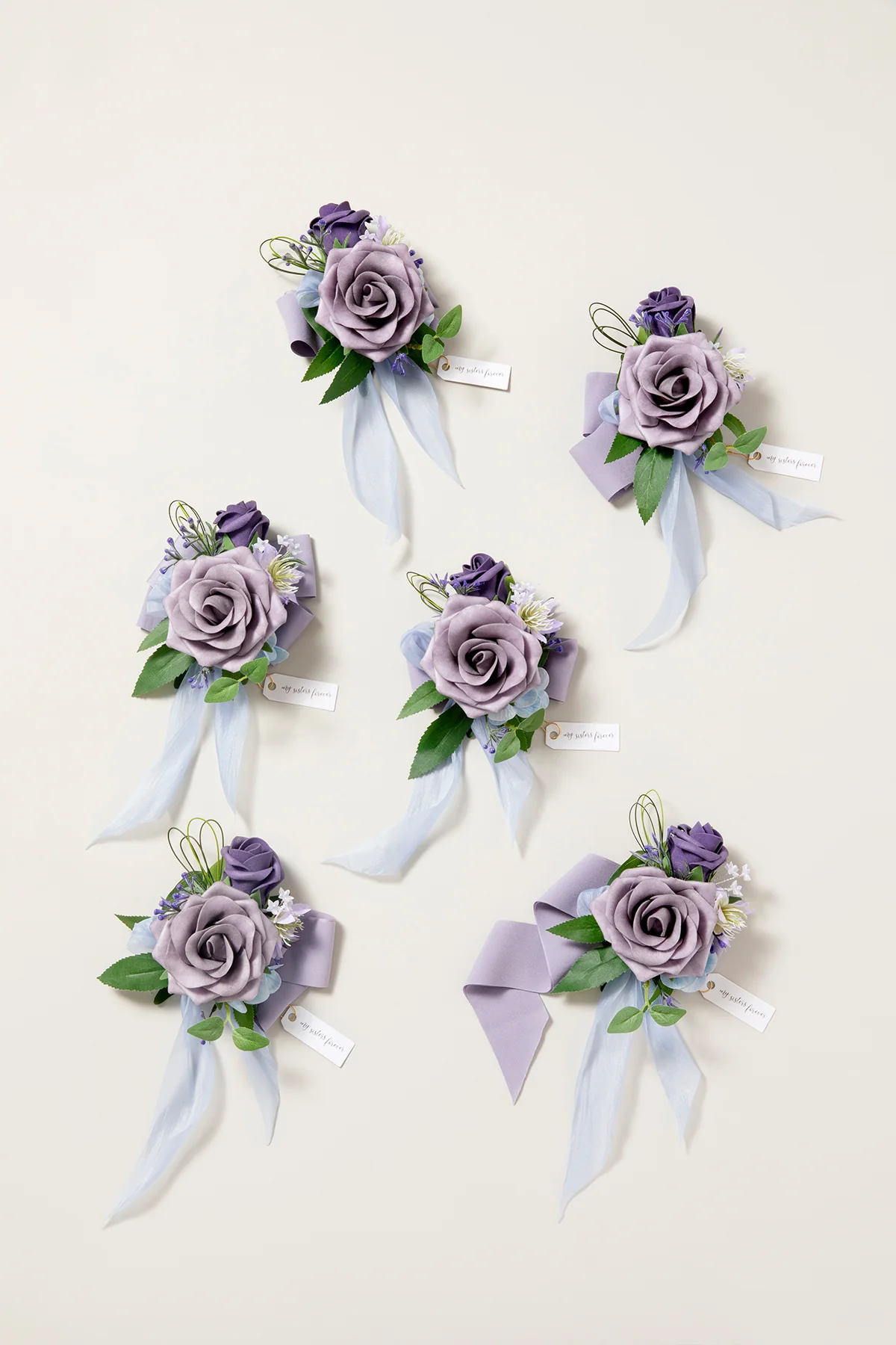 Wrist Corsages in Ethereal Purple Dream