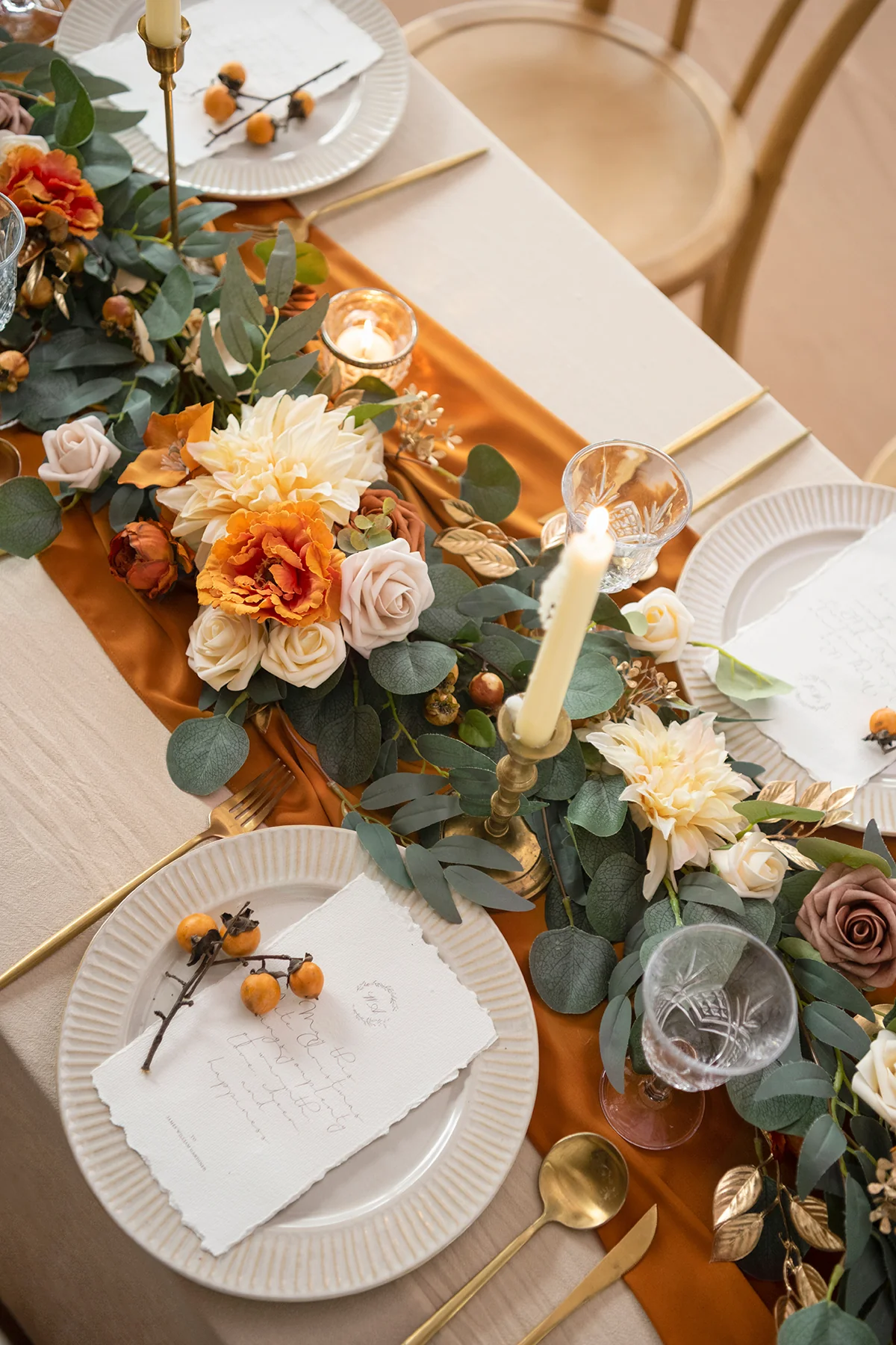 6ft Flower Garland in Sunset Terracotta | Clearance - Image 5