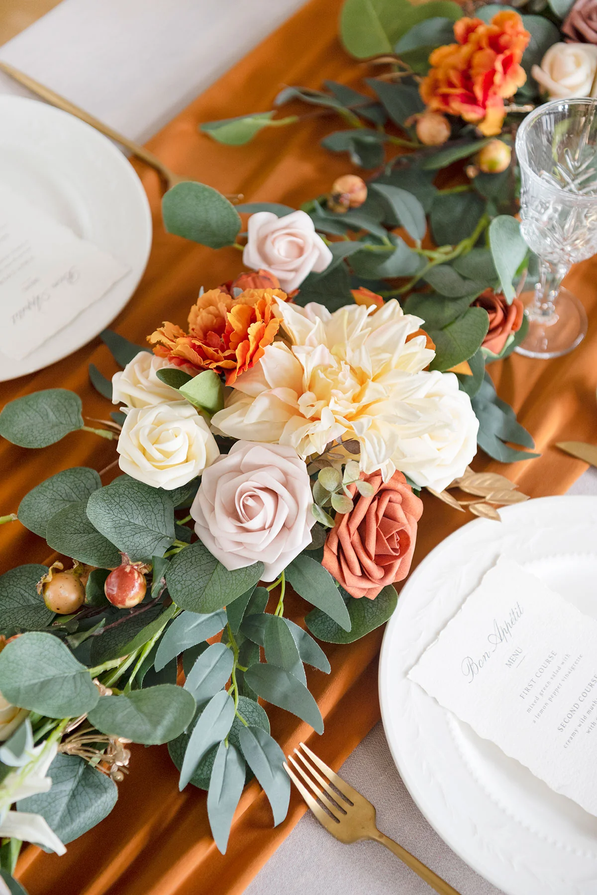 6ft Flower Garland in Sunset Terracotta | Clearance - Image 6