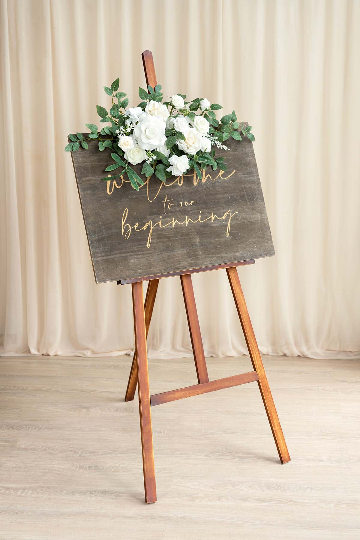 Flexible Combo Set Flower Sign Decor in White & Sage - Image 3
